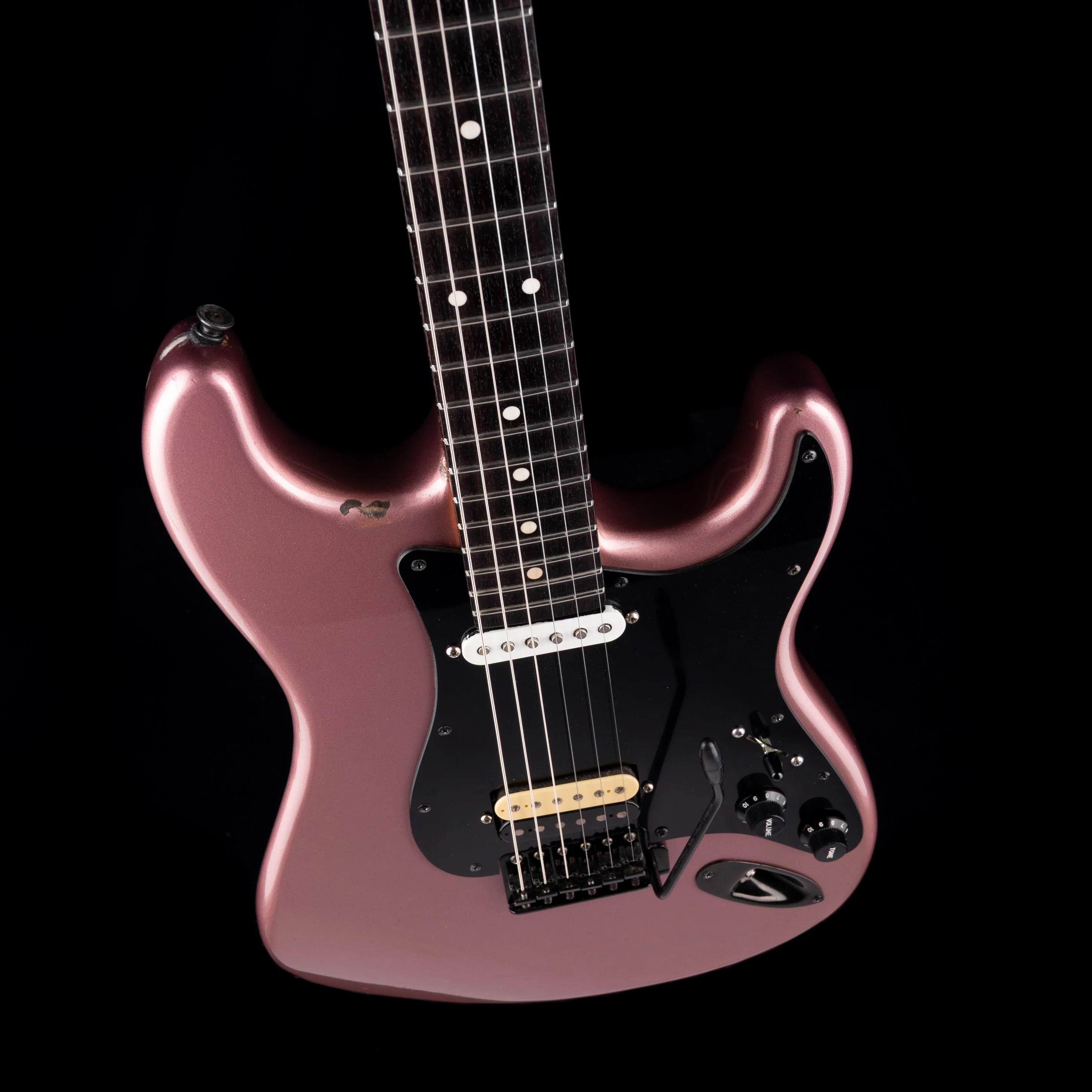 Pre Owned Chandler Guitars Super Strat HS Burgundy Mist With Gig Bag - Image 3