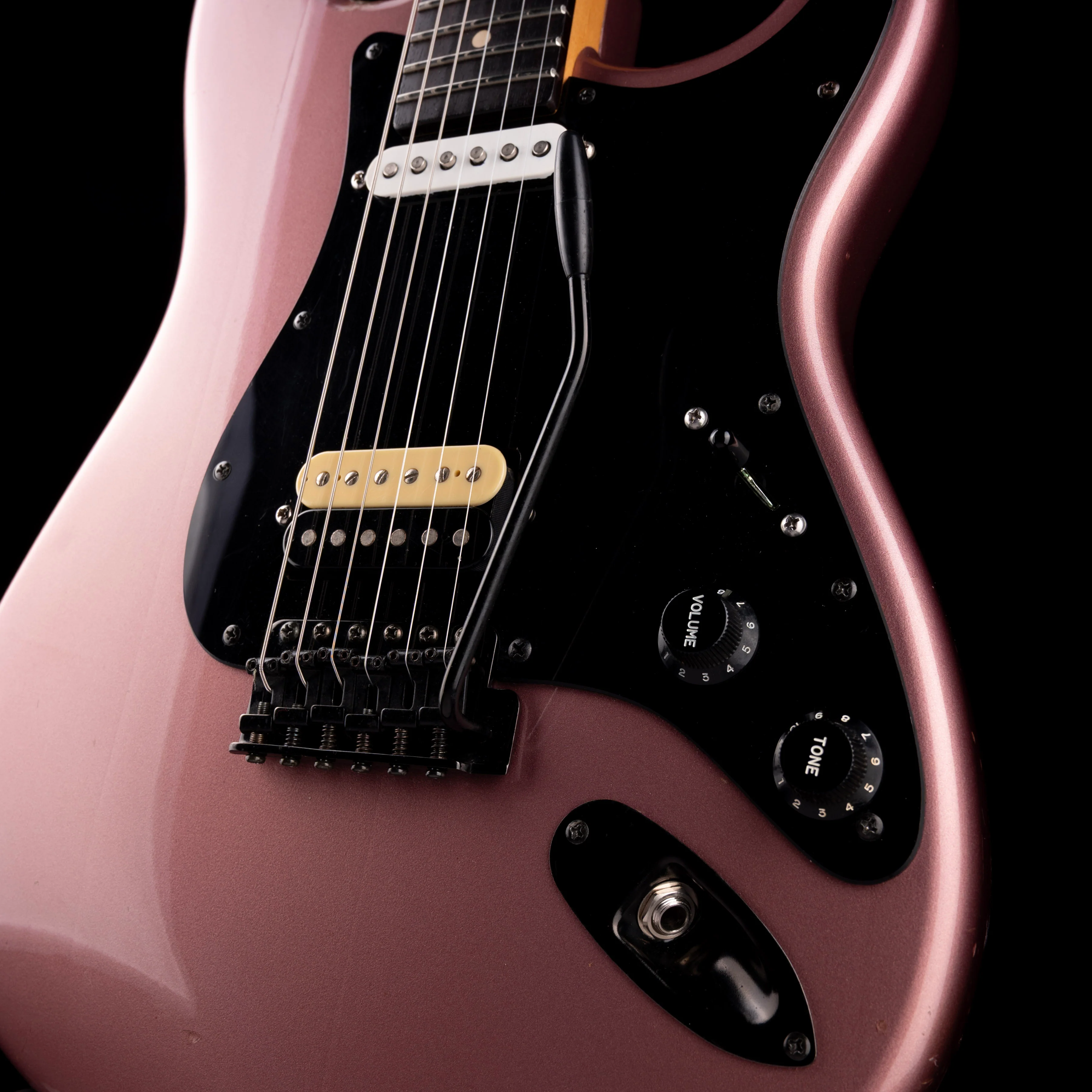 Pre Owned Chandler Guitars Super Strat HS Burgundy Mist With Gig Bag - Image 6