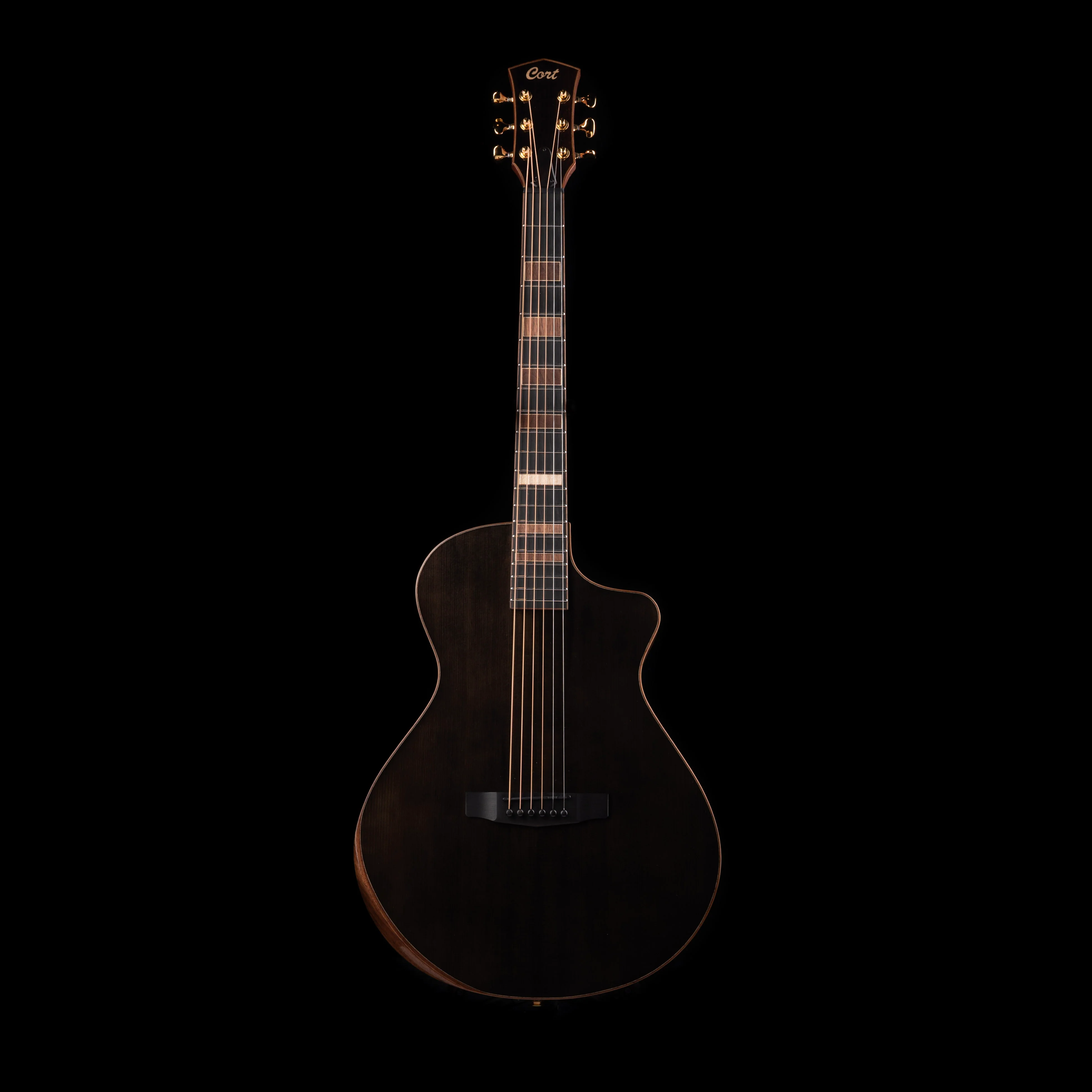 Pre-Owned Cort Modern Black Trans Black Acoustic With OHSC - Image 2