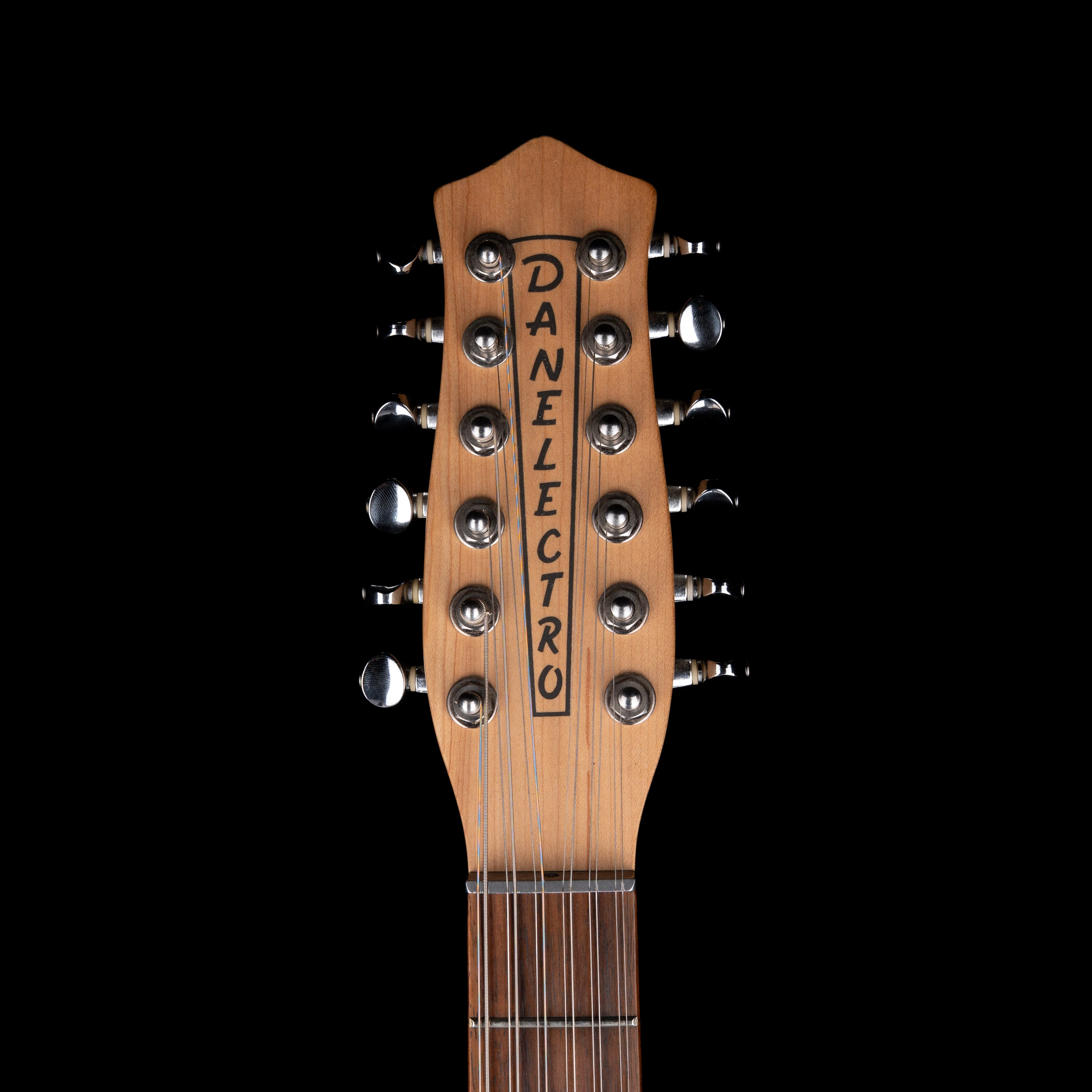 Pre Owned Danelectro DC 59M 12-String Electric Guitar Deep Blue Metalflake - Image 13