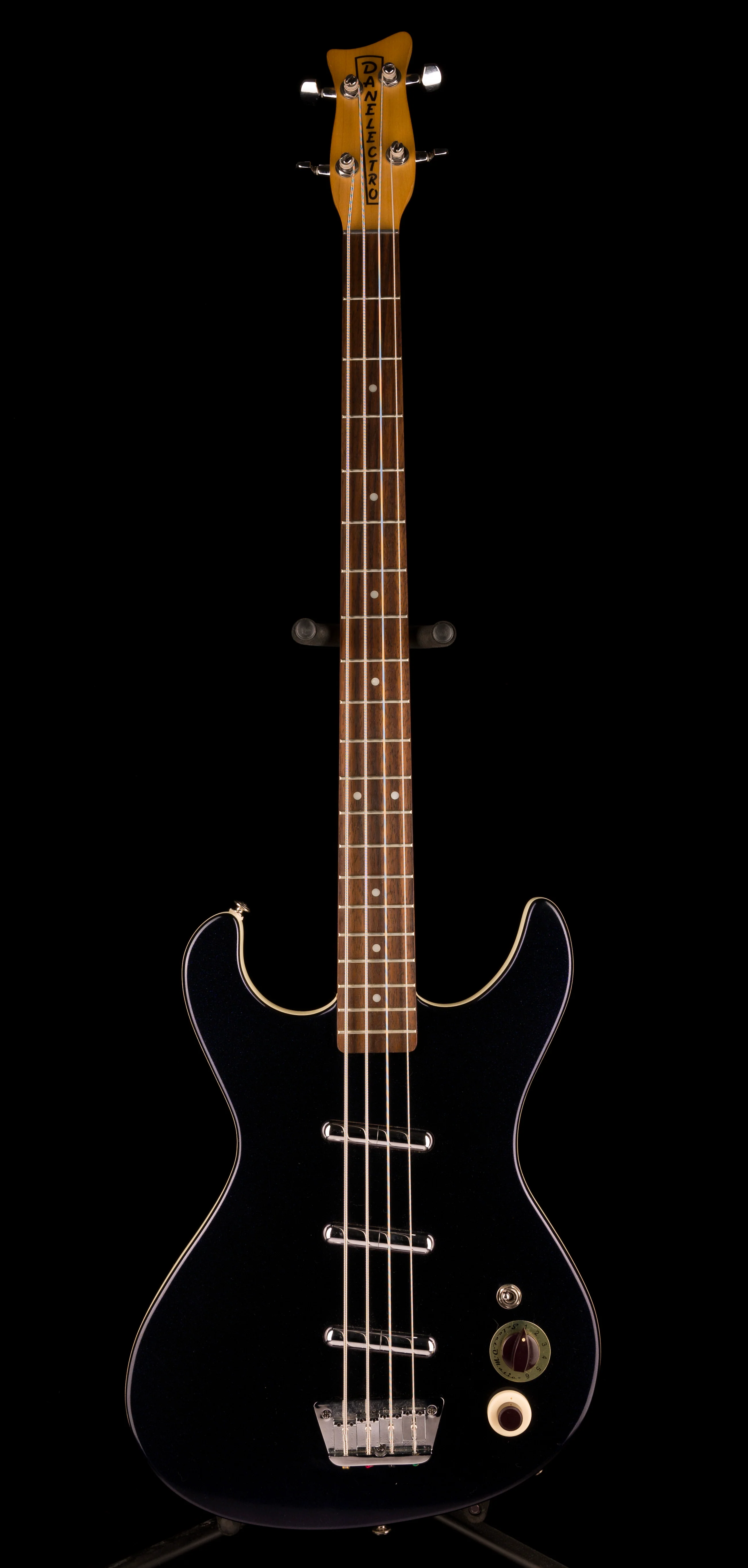 Pre Owned Danelectro Hodad Bass Blue Sparkle With Gig Bag - Image 2
