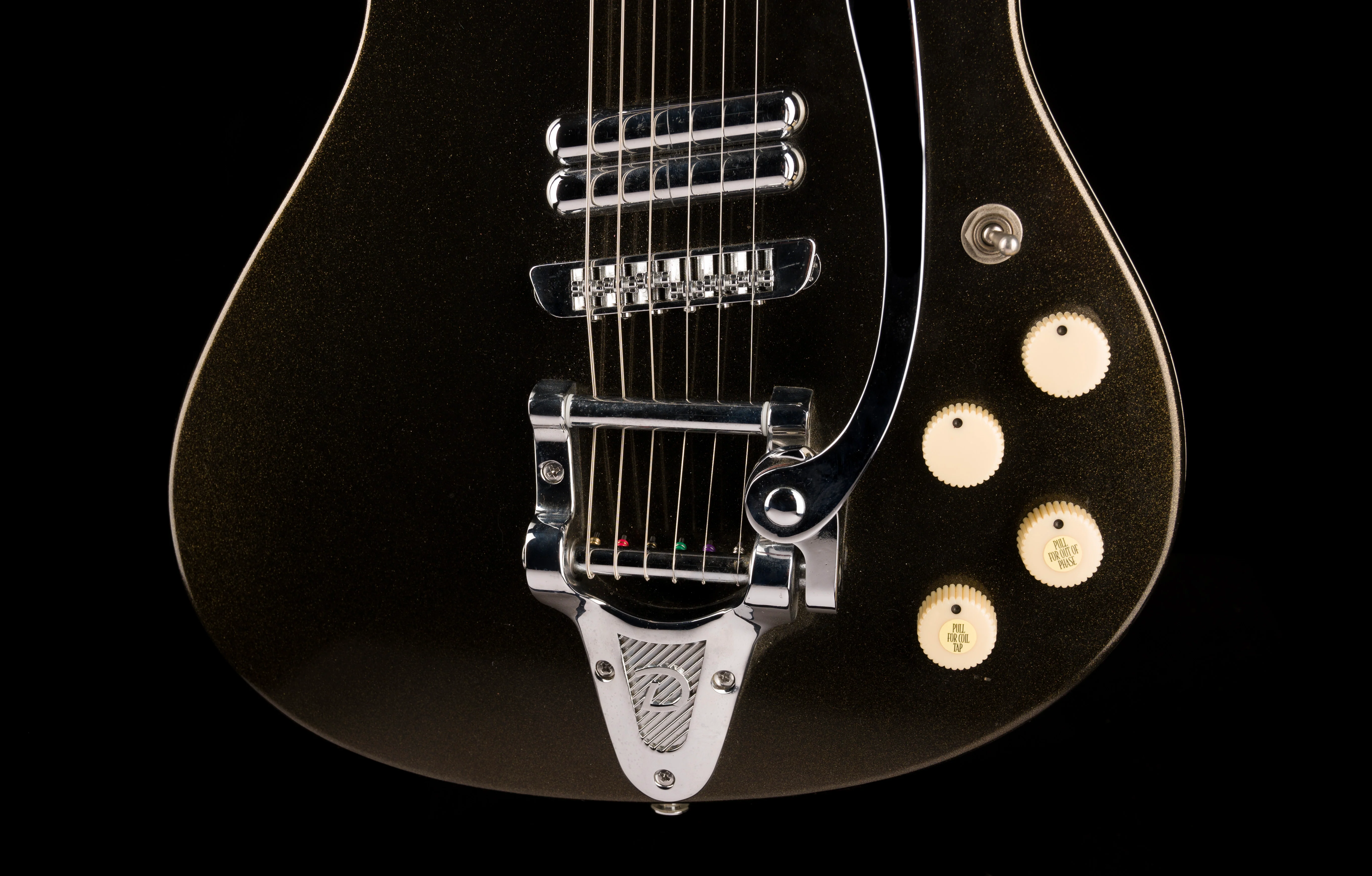Pre Owned Danelectro Hodad Black Sparkle With Gig Bag - Image 5