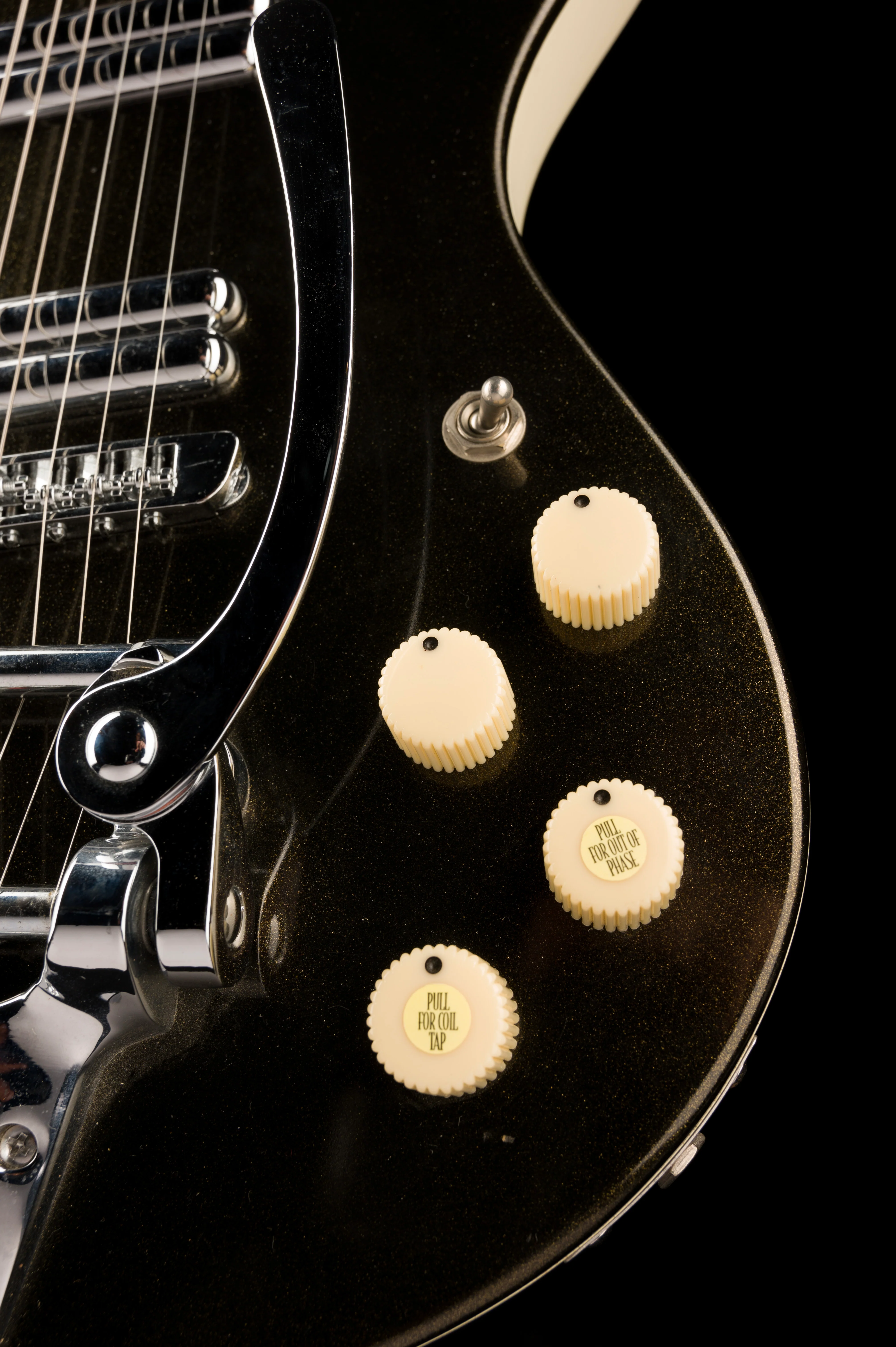 Pre Owned Danelectro Hodad Black Sparkle With Gig Bag - Image 8