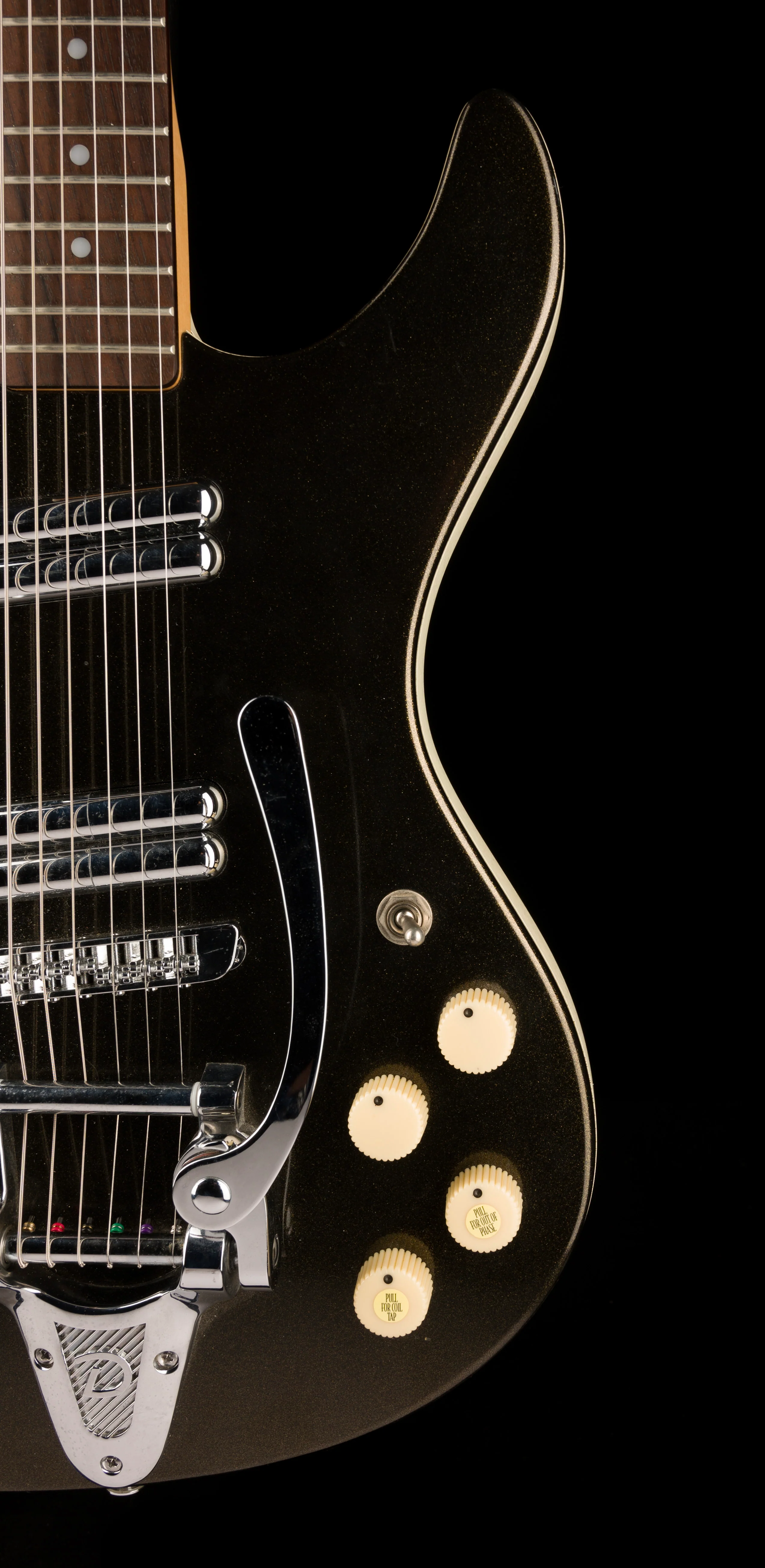Pre Owned Danelectro Hodad Black Sparkle With Gig Bag - Image 9