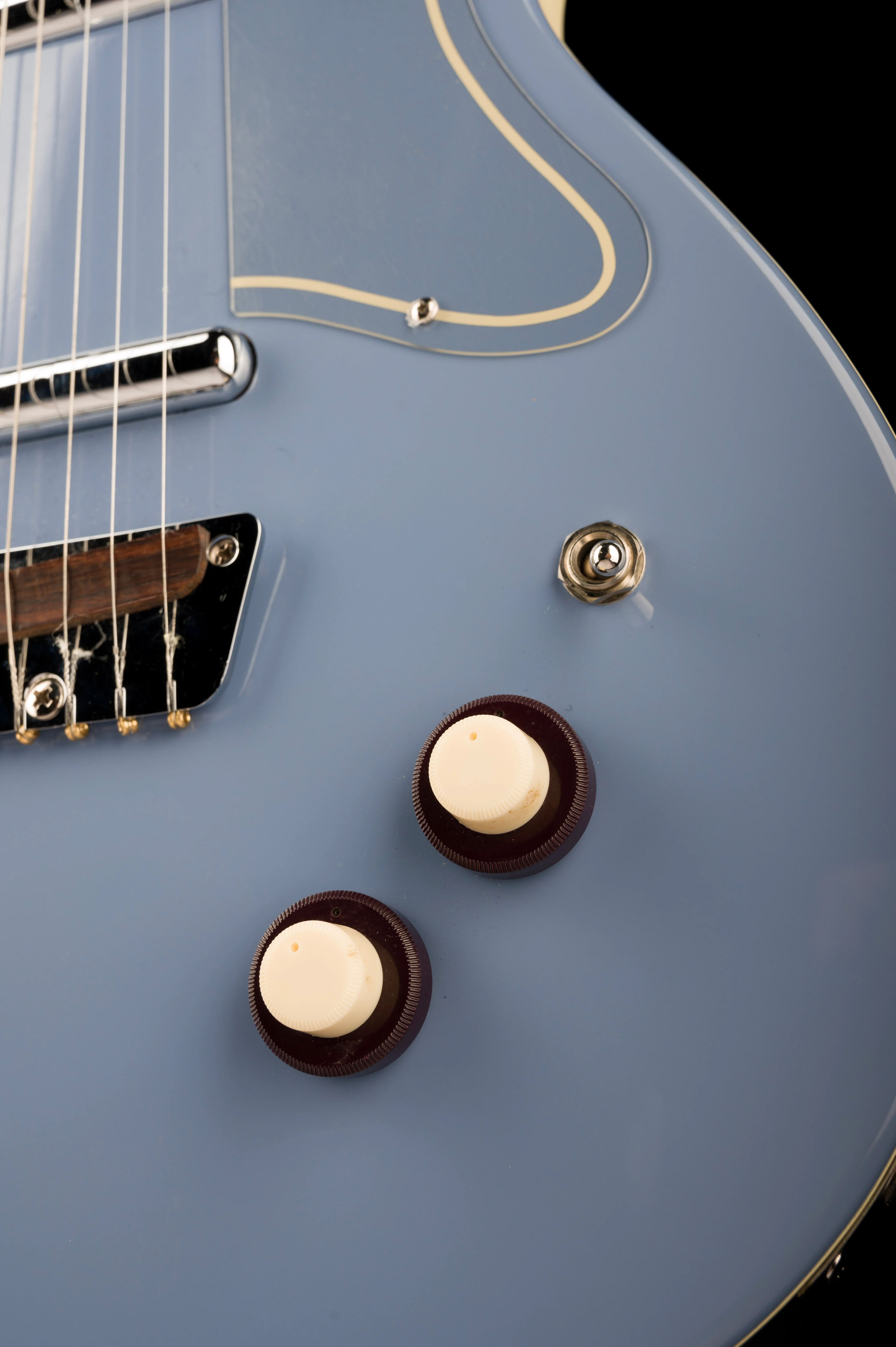 Pre Owned Danelectro U-2 ‘56 Single Cut Electric Guitar Blue With Gig Bag - Image 8