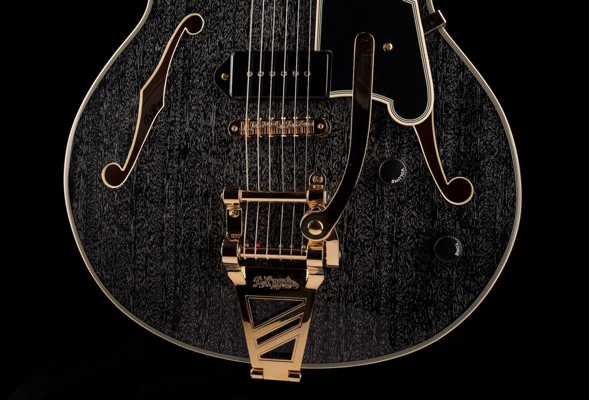 Pre Owned D'Angelico Excel '59 Black Dog With Tremolo With OHSC - Image 5
