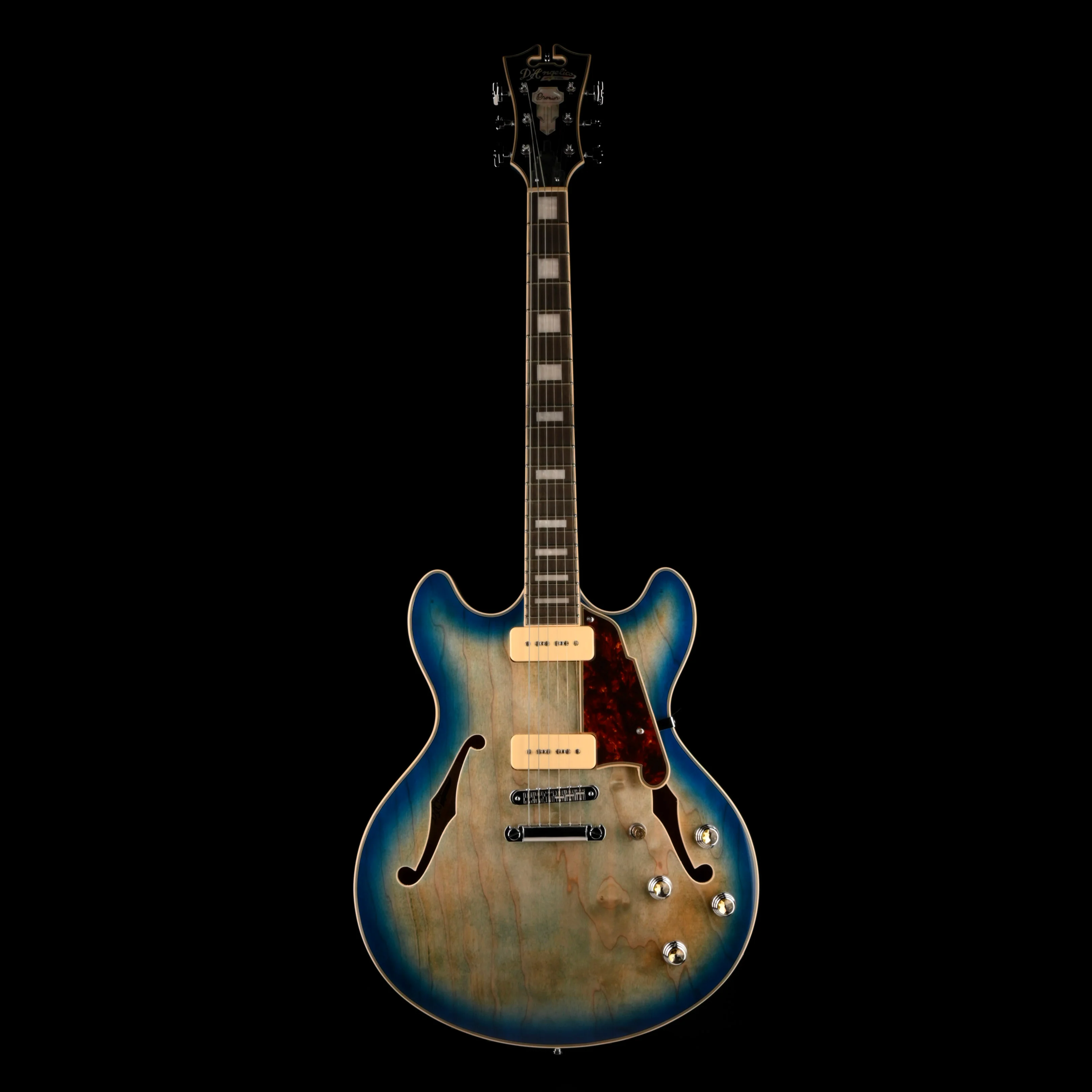 Pre Owned D'Angelico	Premier Series DC Boardwalk Semi-Hollow Blue Burst With Bag - Image 2