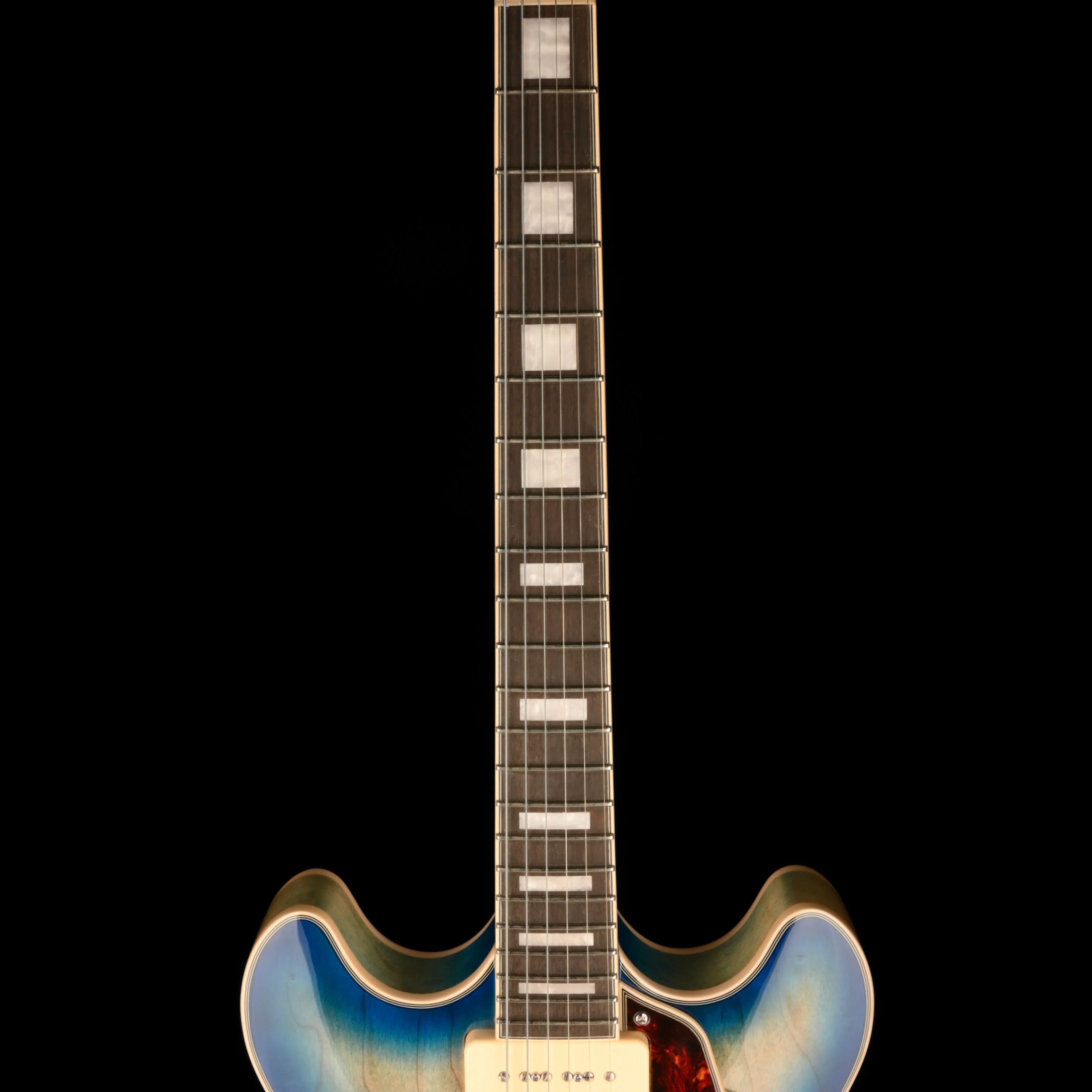 Pre Owned D'Angelico	Premier Series DC Boardwalk Semi-Hollow Blue Burst With Bag - Image 9
