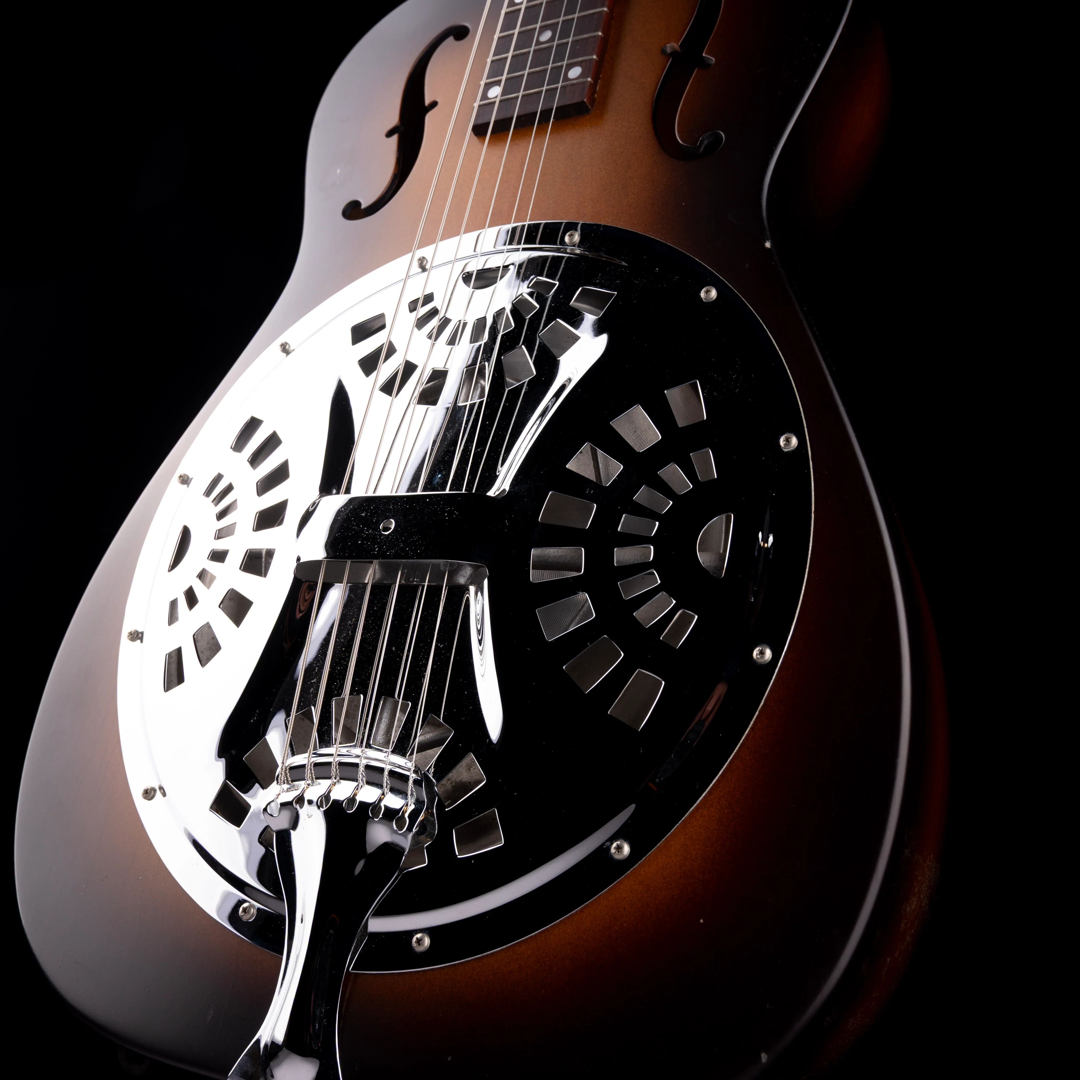Pre Owned Dobro	F-60 Squareneck Brown Acoustic Guitar With OHSC - Image 5