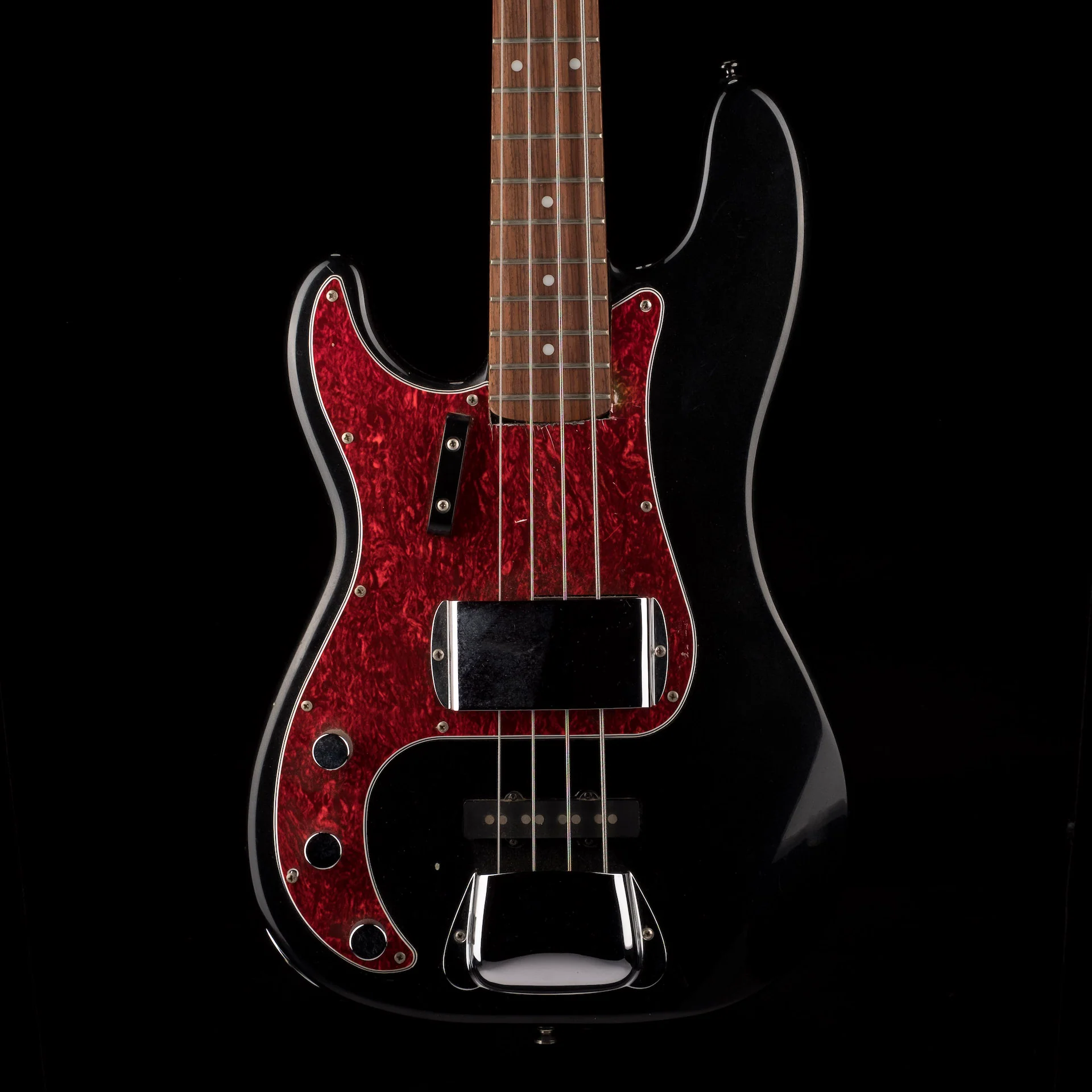 Pre Owned Duffy PJ-Bass Style All Rosewood Neck Black With Gig Bag