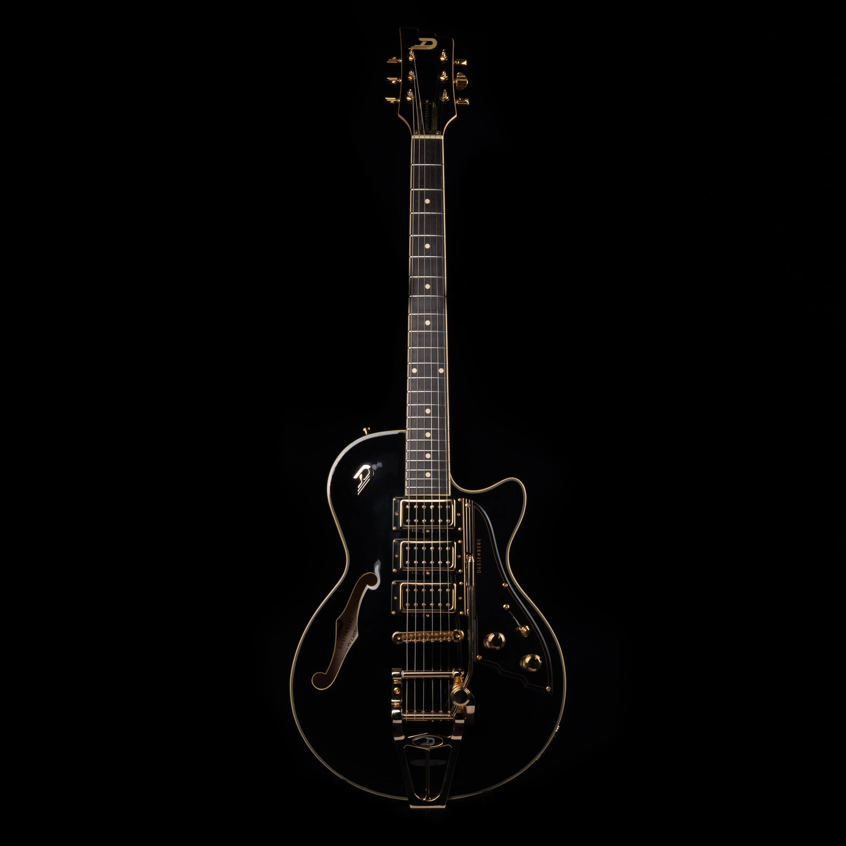 Pre Owned Dusenberg Starplayer TV Custom Semi-Hollow Body Black With OHSC - Image 3