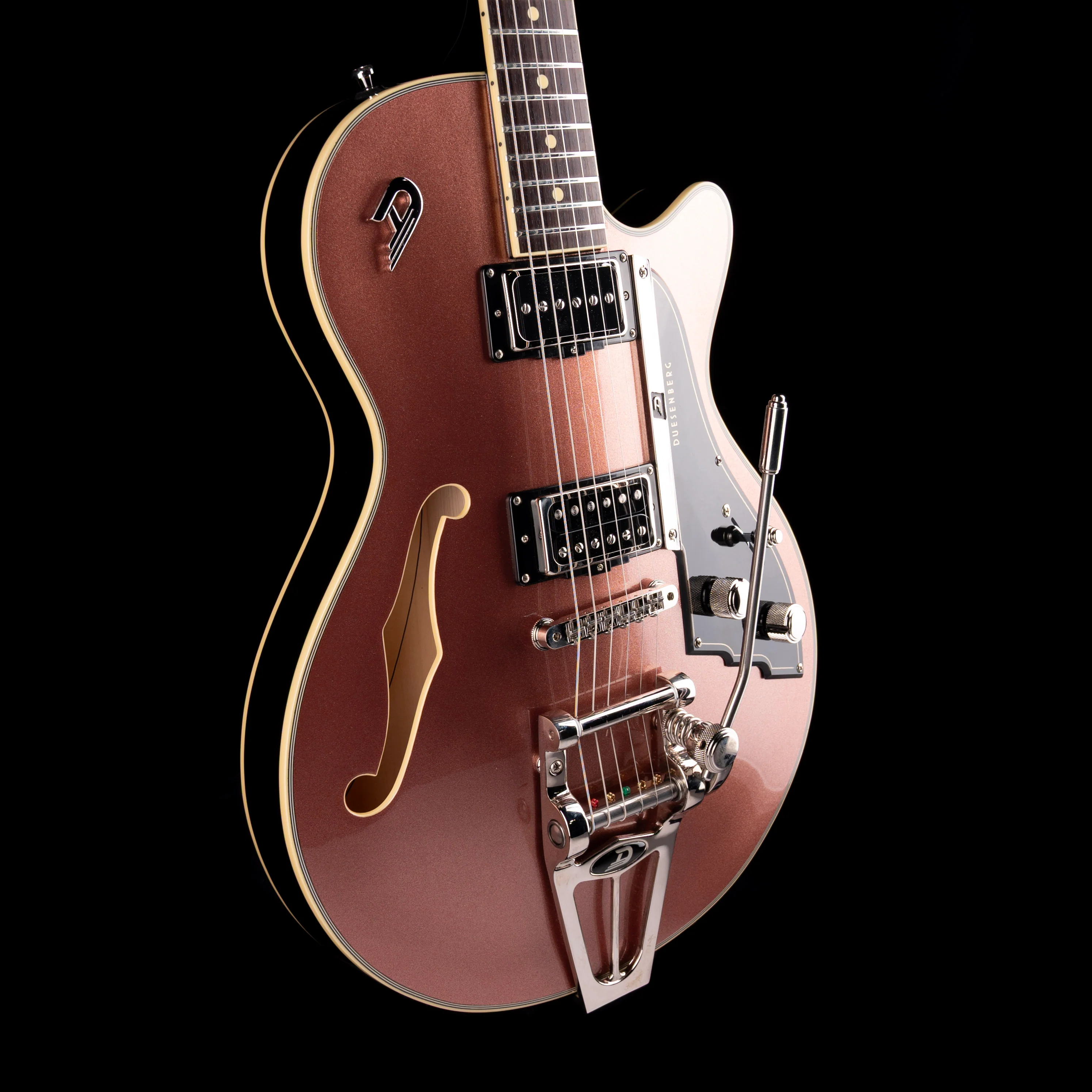 Pre Owned Dusenberg Starplayer TV Semi-Hollow Body Catalina Sunset Rose With OHSC - Image 4