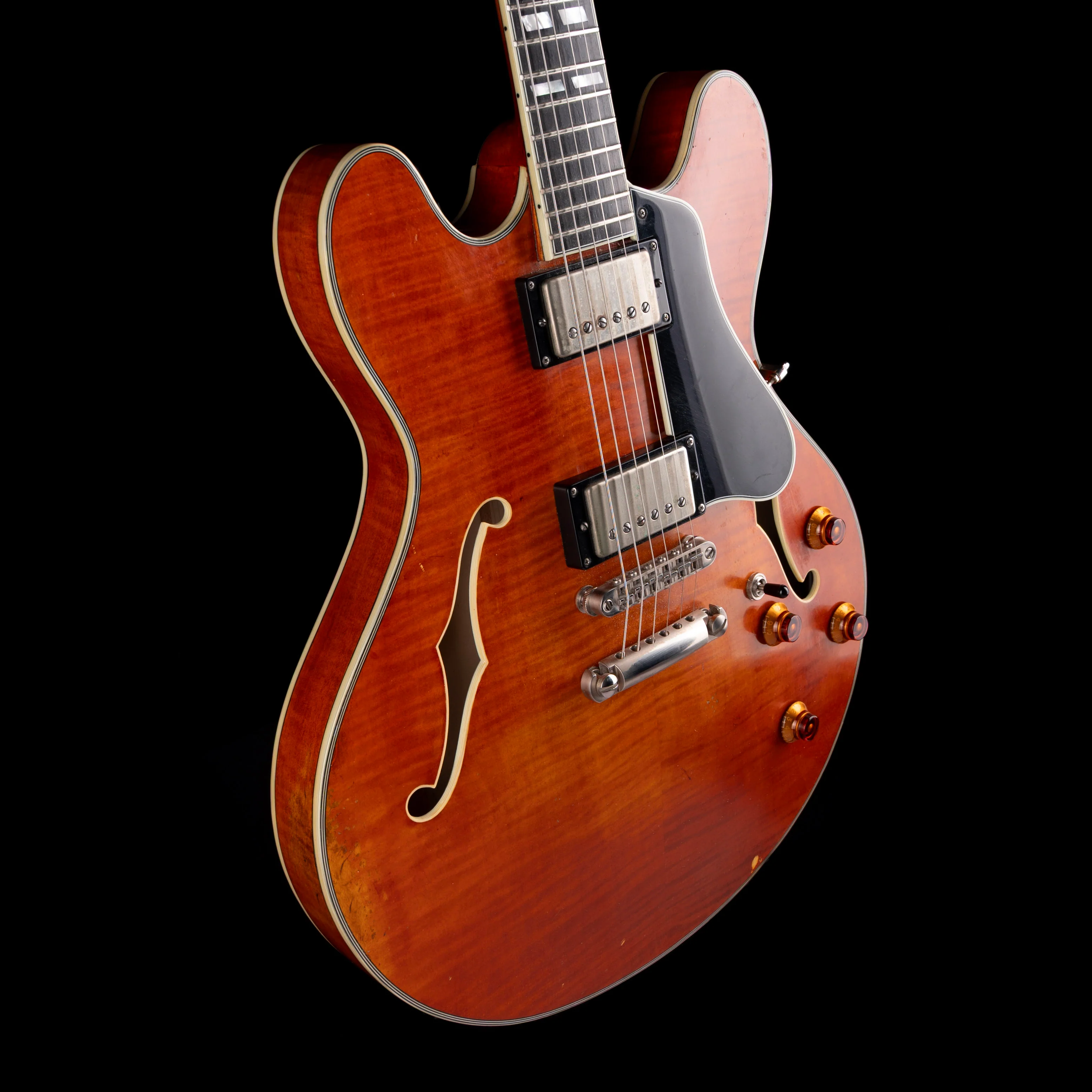 Pre Owned Eastman T59/V Antique Amber Electric Guitar With OHSC - Image 6