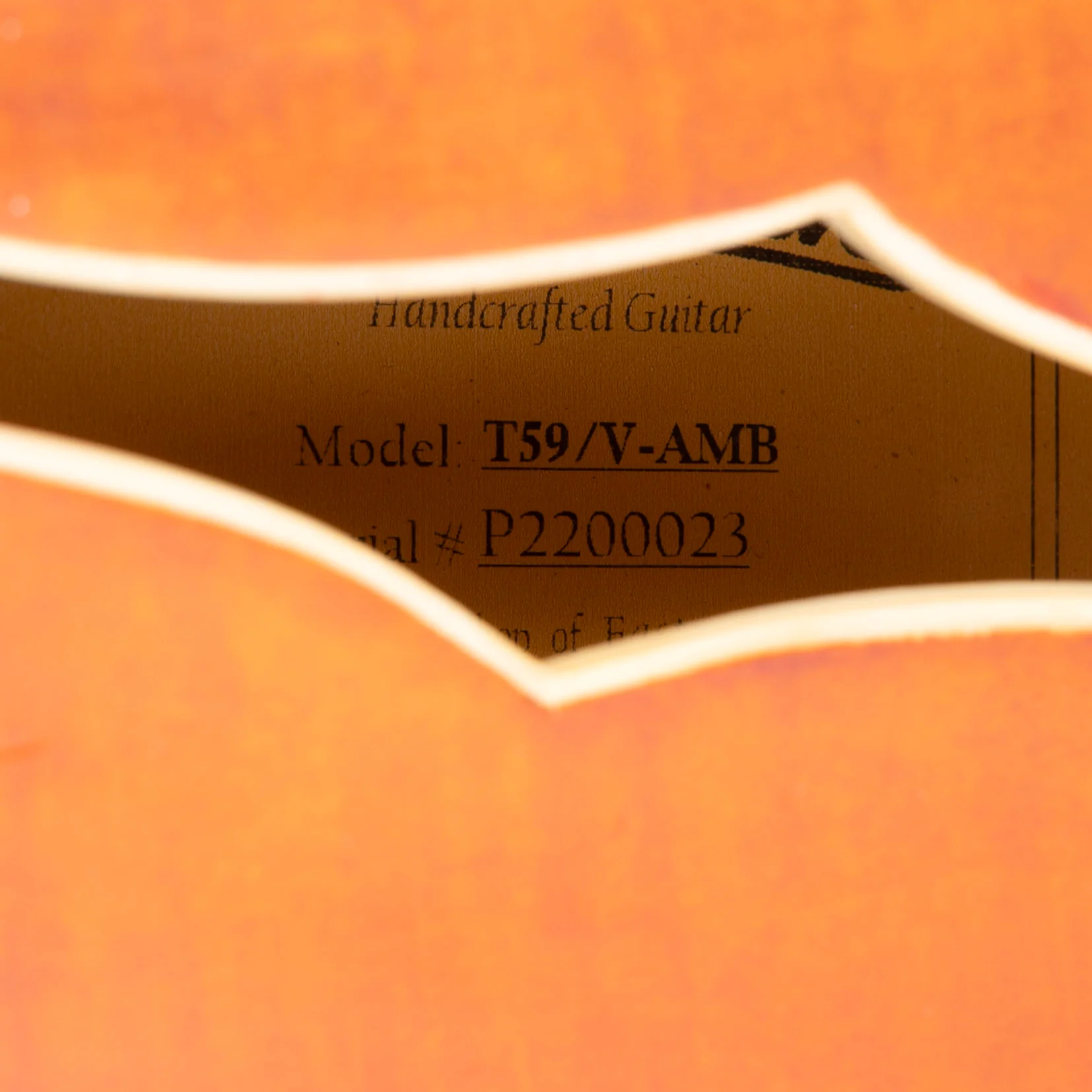Pre Owned Eastman T59/V Antique Amber Electric Guitar With OHSC - Image 7
