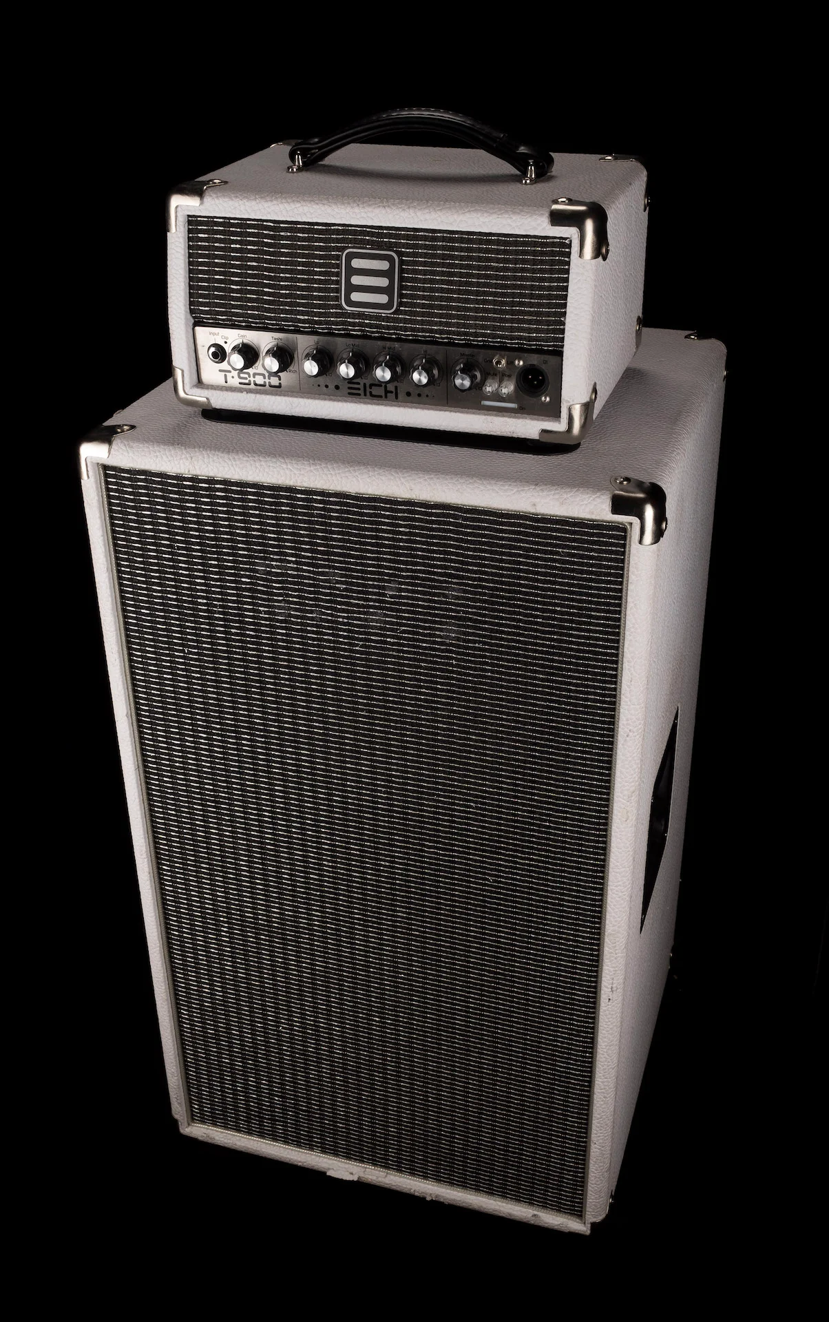 Pre Owned Eich T900 Classic Bass Amp Head 212S Cabinet White Bass Amp - Image 2