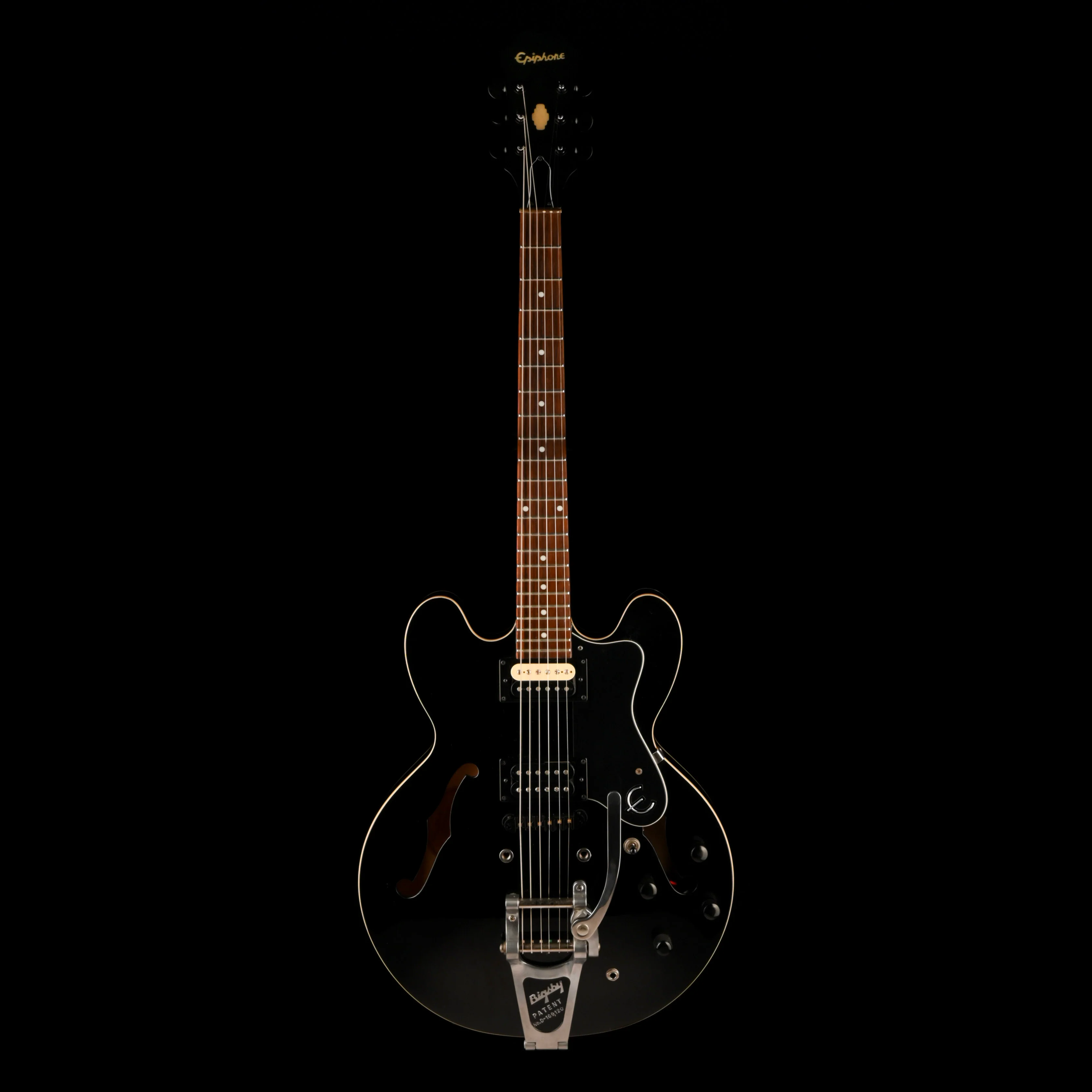 Pre Owned Epiphone Dot Ebony With Bigsby With Case - Image 2