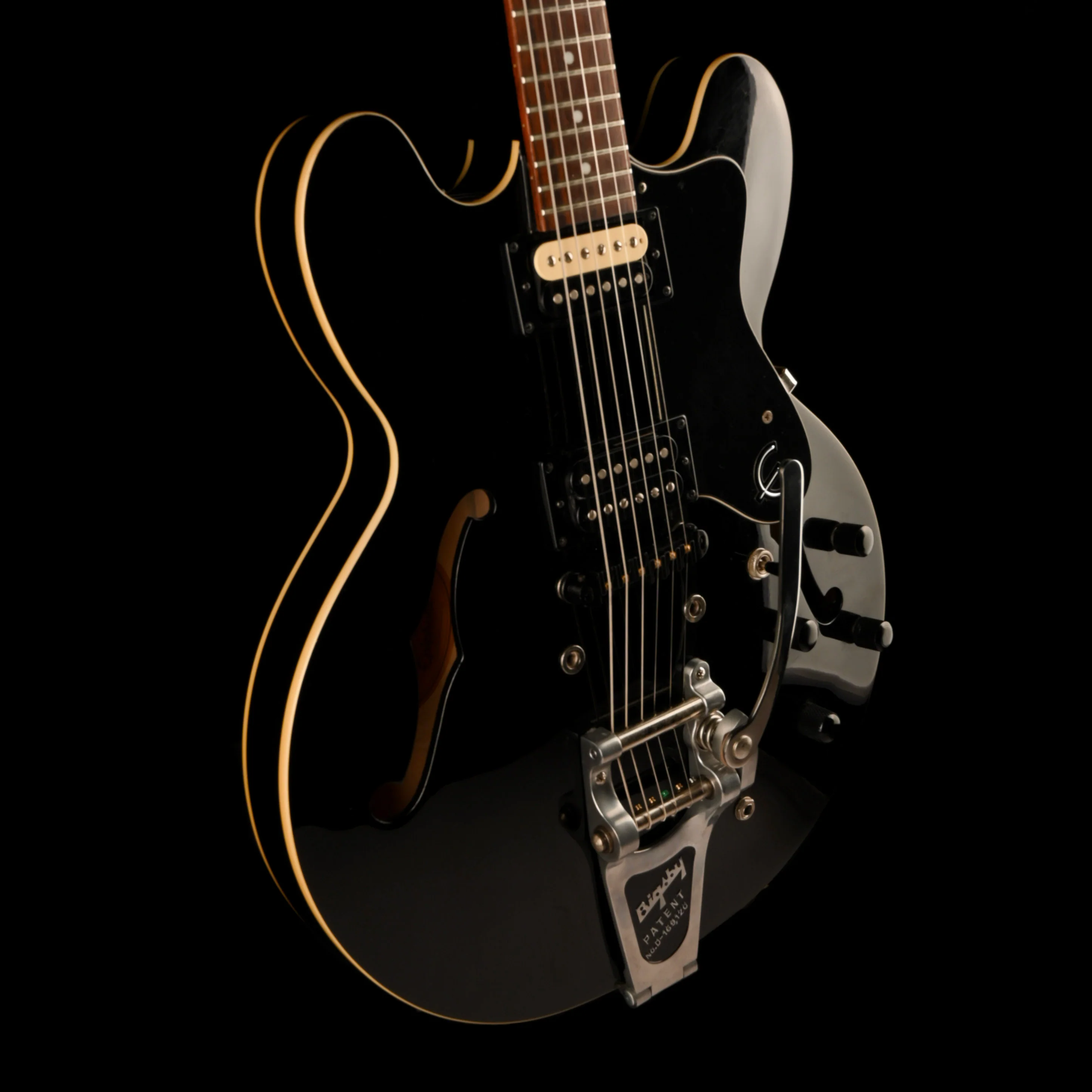 Pre Owned Epiphone Dot Ebony With Bigsby With Case - Image 6