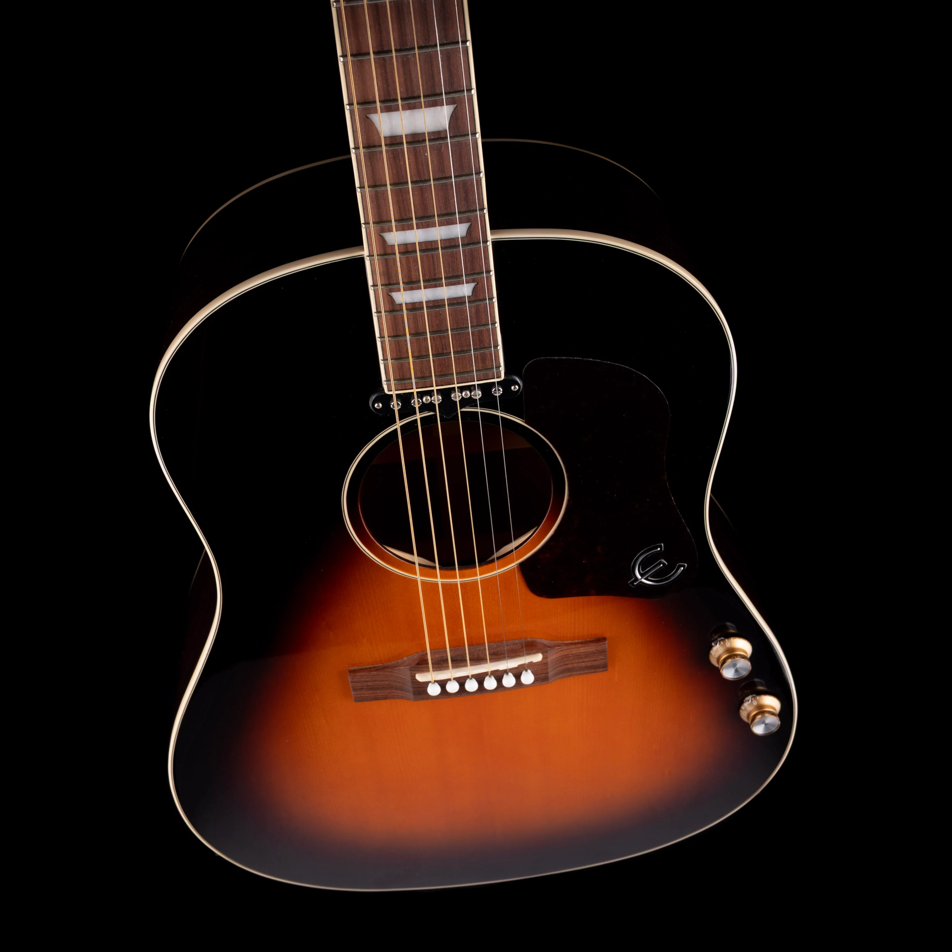 Pre Owned Epiphone EJ-160E Acoustic Electric Guitar With Gig Bag - Image 3