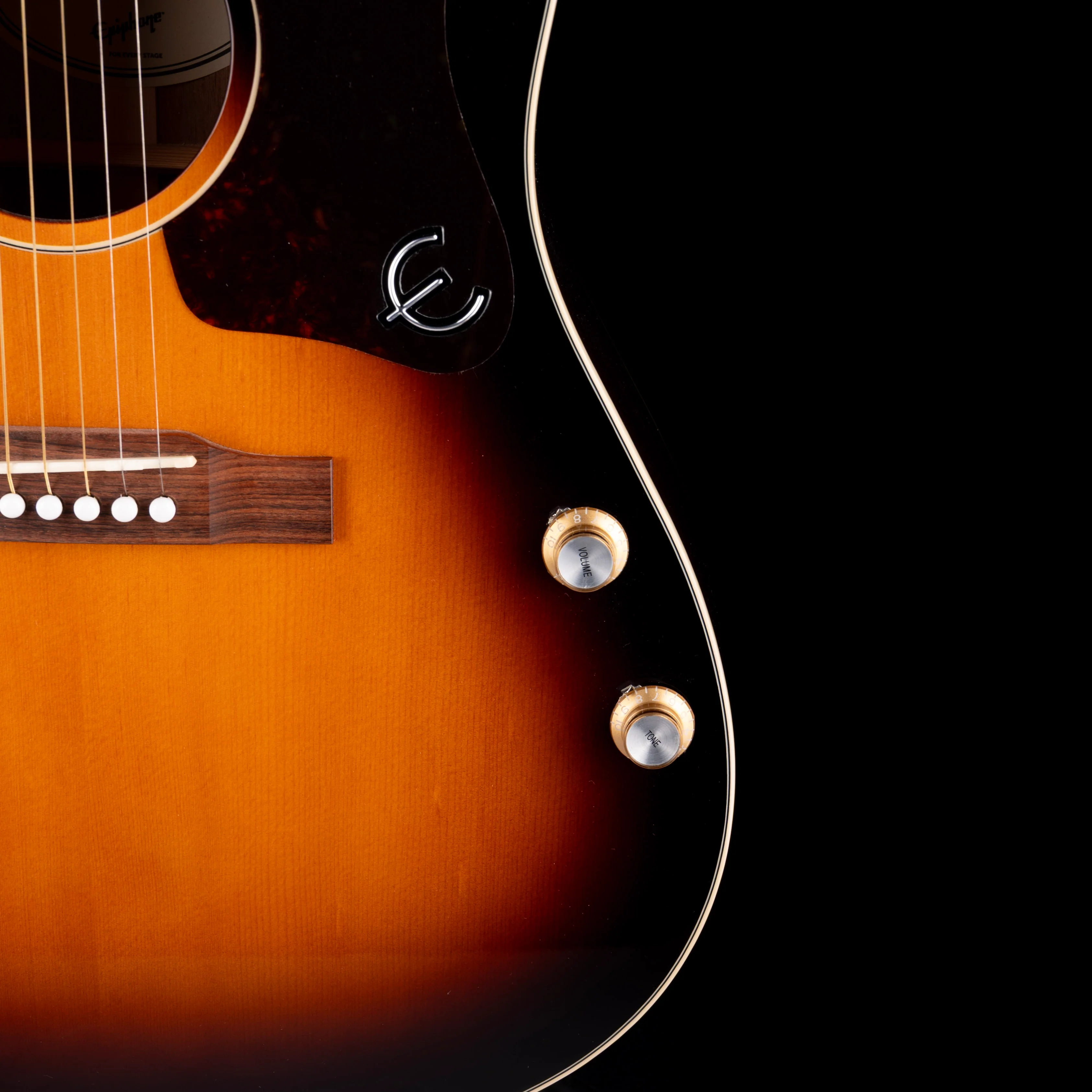 Pre Owned Epiphone EJ-160E Acoustic Electric Guitar With Gig Bag - Image 5