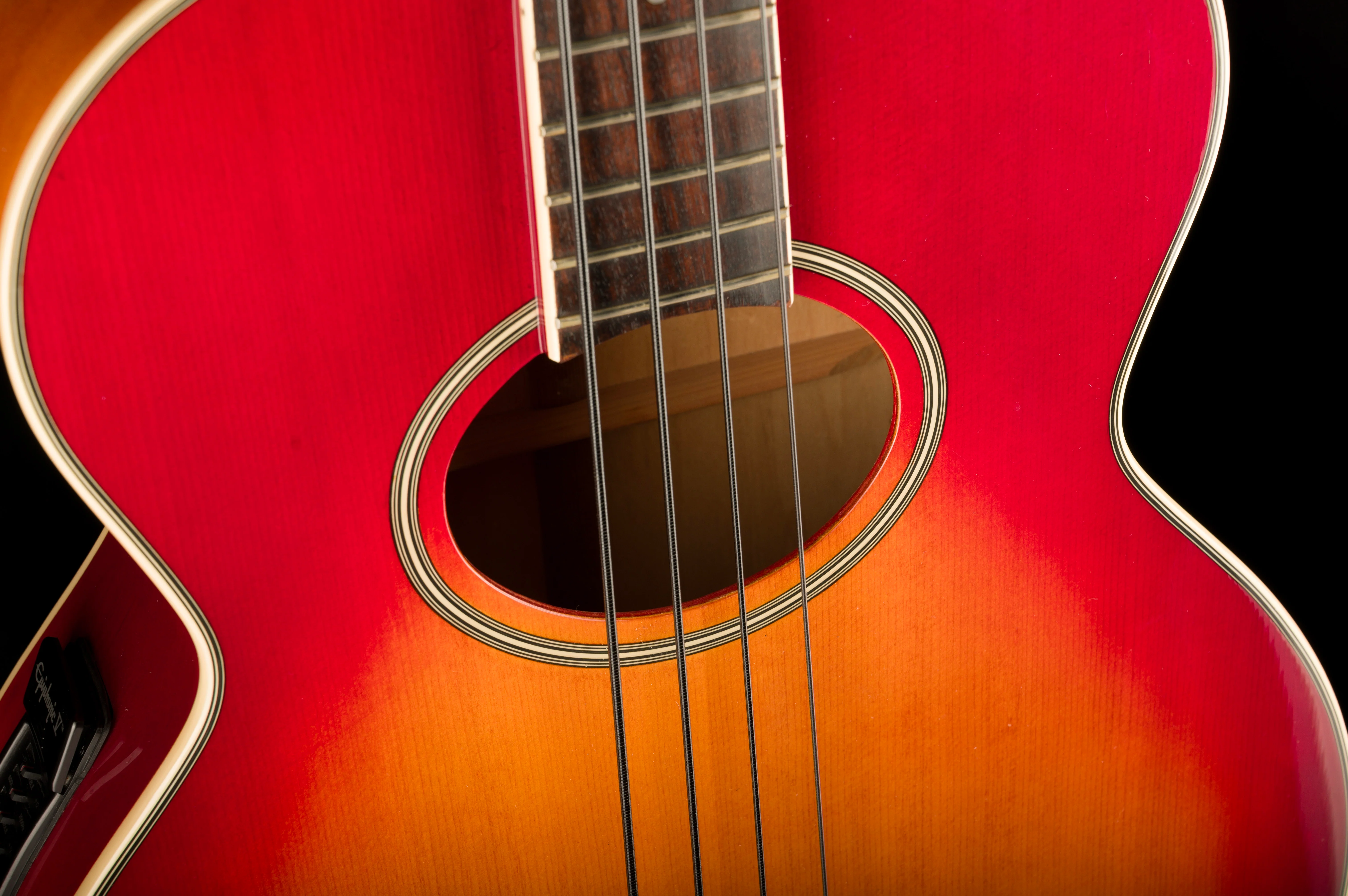 Pre Owned Epiphone El Capitan Acoustic Bass With OHSC - Image 5