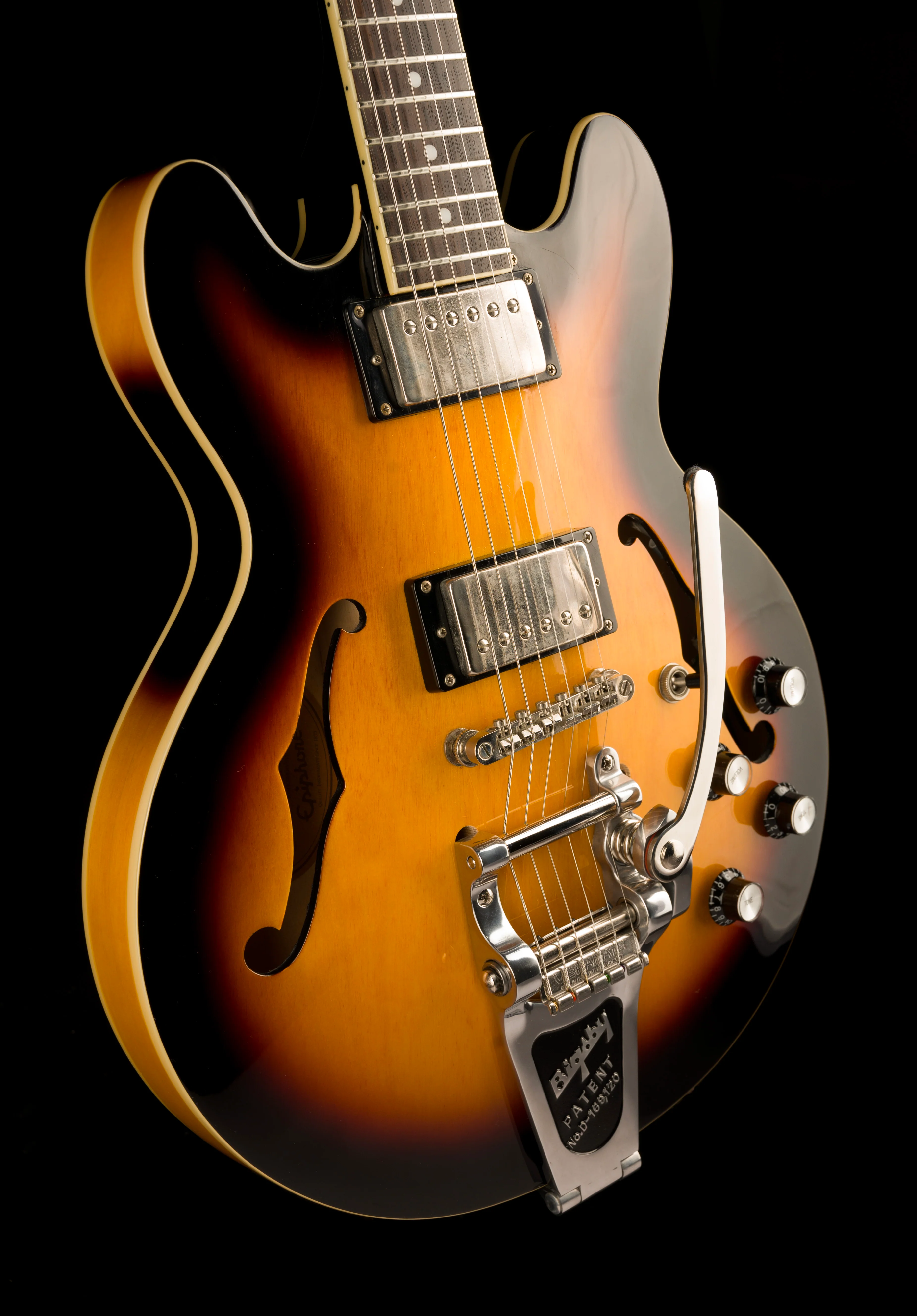 Pre Owned Epiphone ES-339 Dot Vintage Sunburst With Bigsby With Gig Bag - Image 11