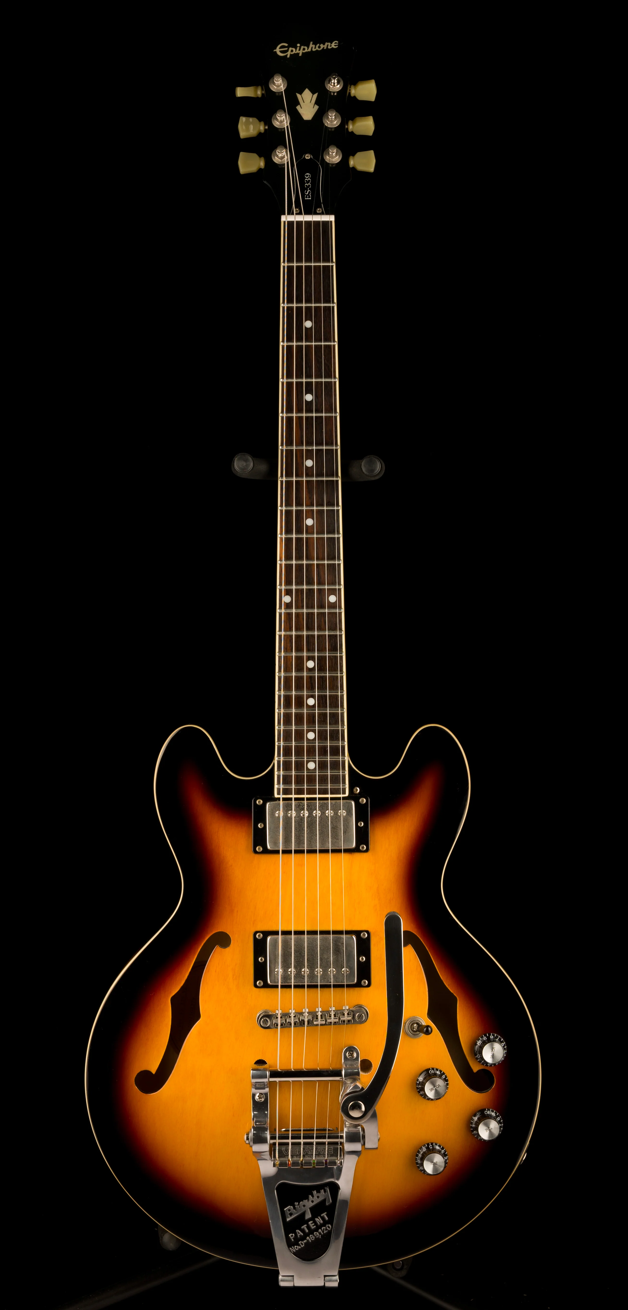 Pre Owned Epiphone ES-339 Dot Vintage Sunburst With Bigsby With Gig Bag - Image 2