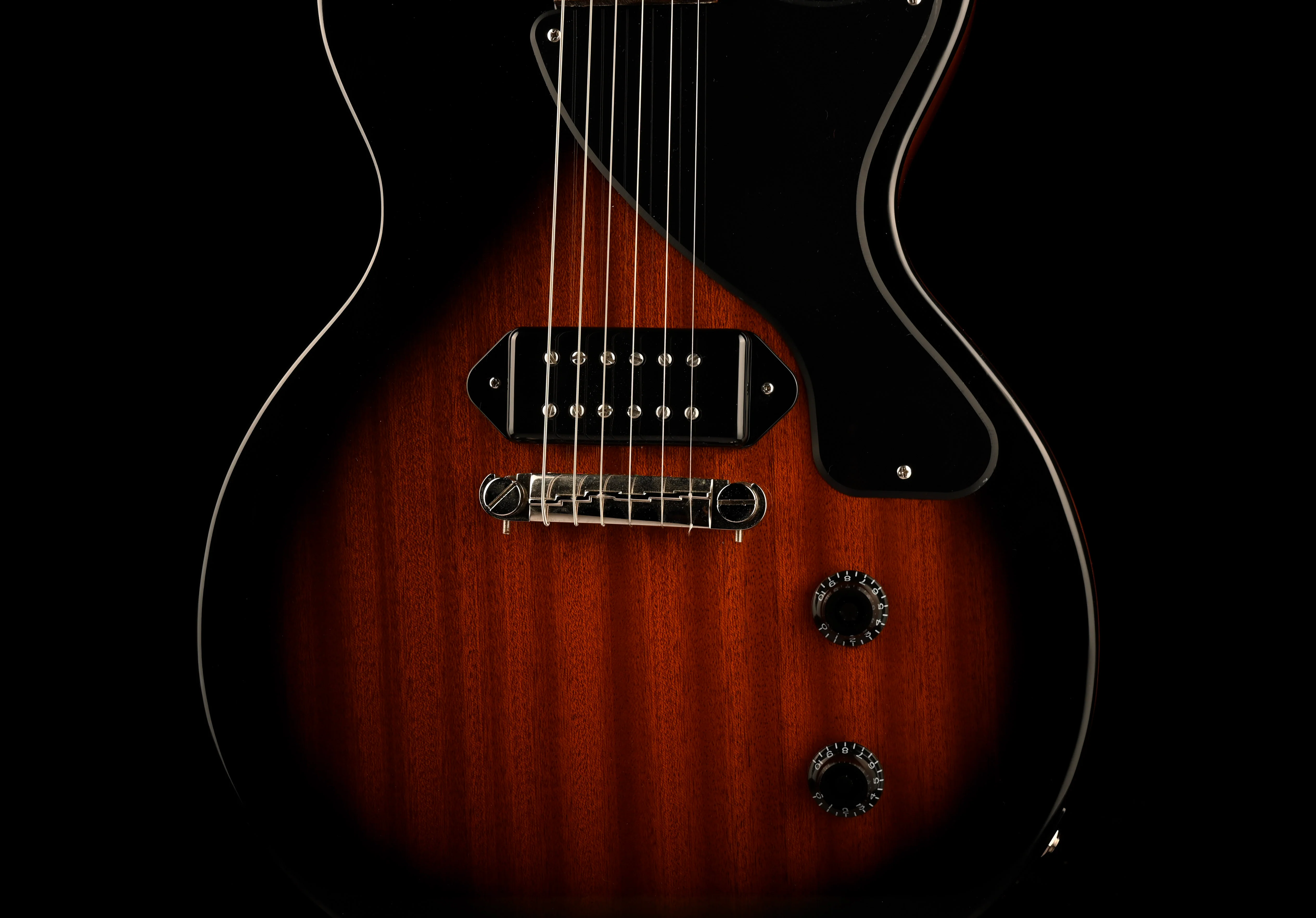 Pre Owned Epiphone “Inspired by Gibson” Les Paul Junior Tobacco Sunburst With Case - Image 6