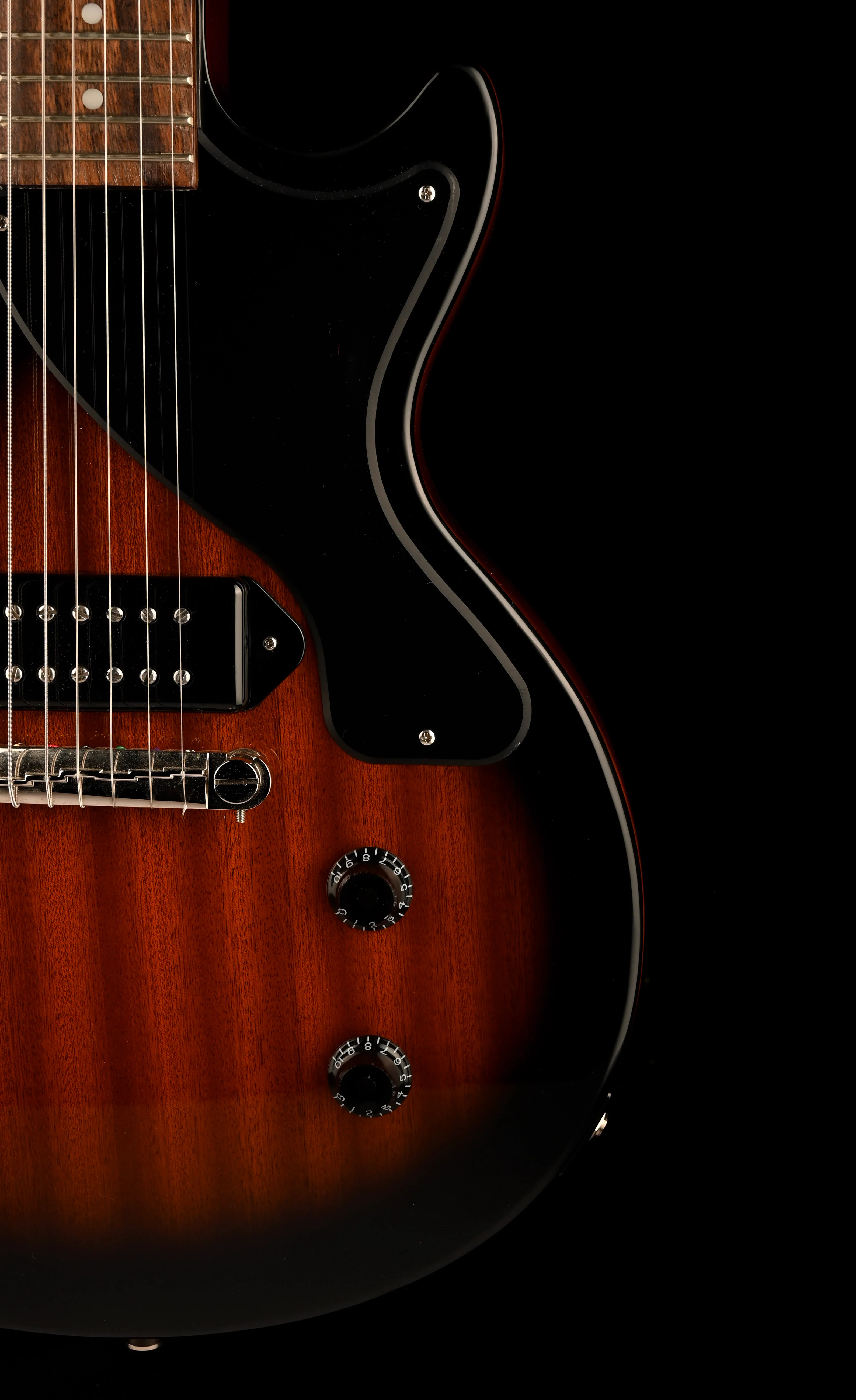 Pre Owned Epiphone “Inspired by Gibson” Les Paul Junior Tobacco Sunburst With Case - Image 8