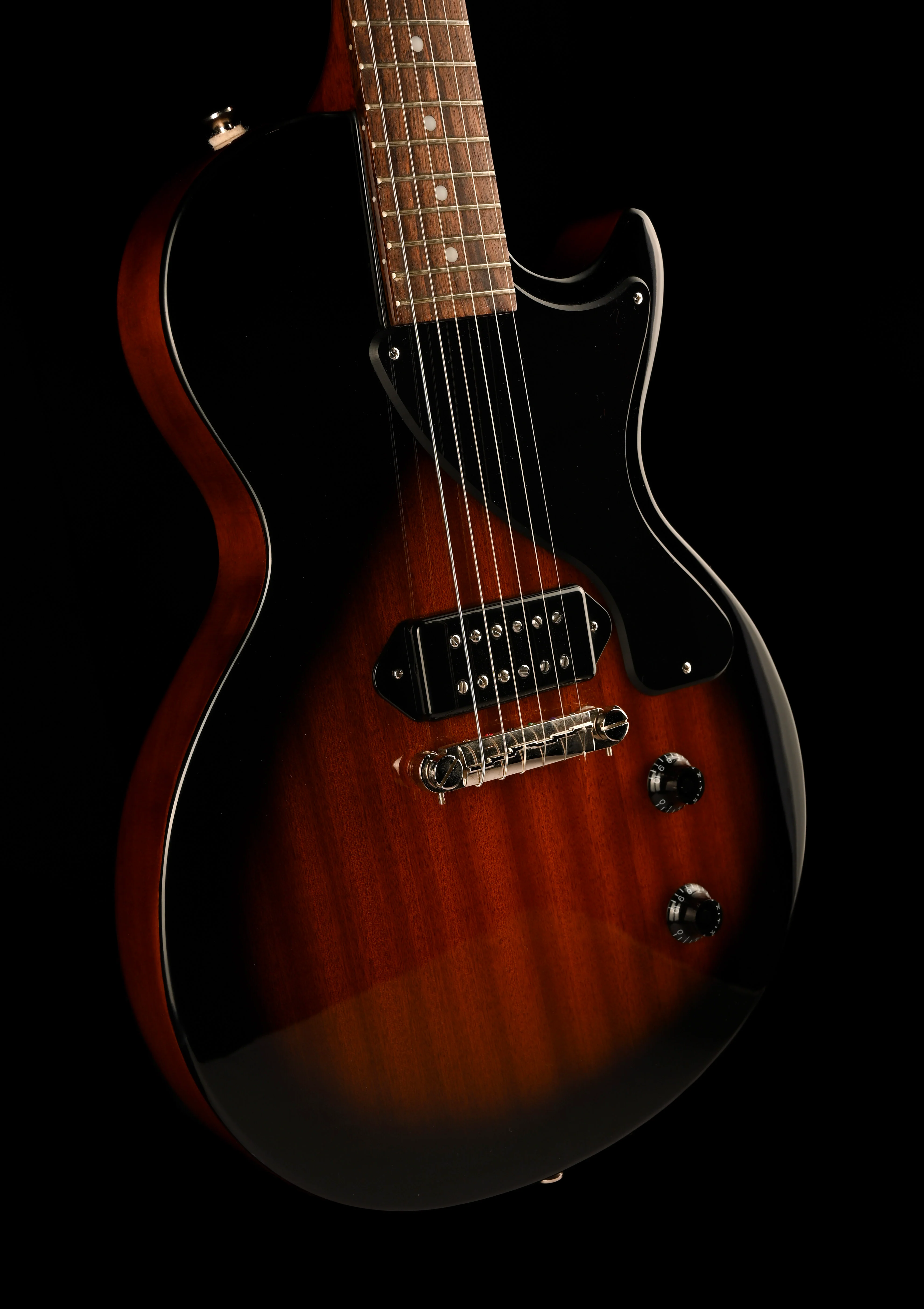 Pre Owned Epiphone “Inspired by Gibson” Les Paul Junior Tobacco Sunburst With Case - Image 9
