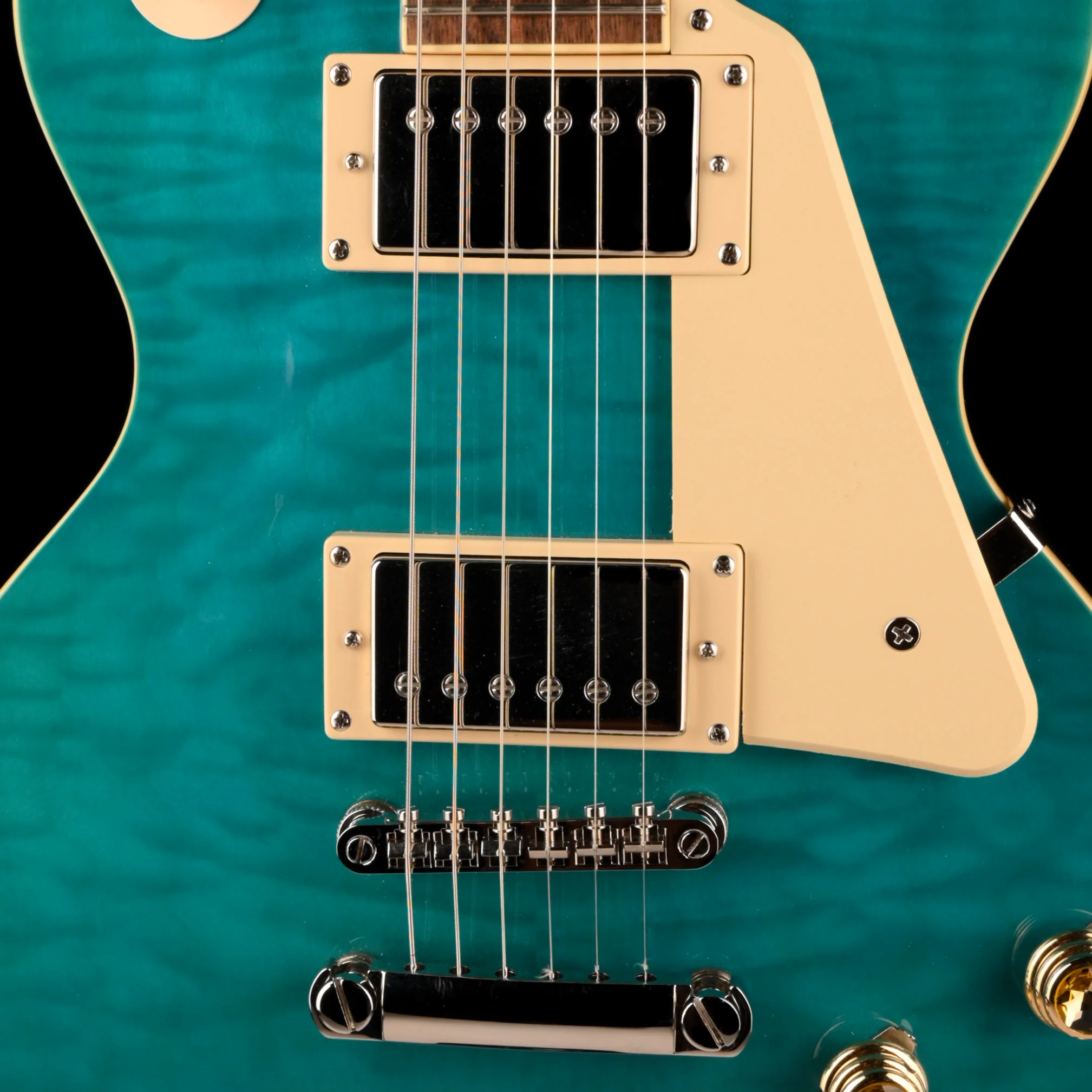 Pre Owned Epiphone Les Paul ‘60s Quilt Top Trans Blue With Gig Bag - Image 5