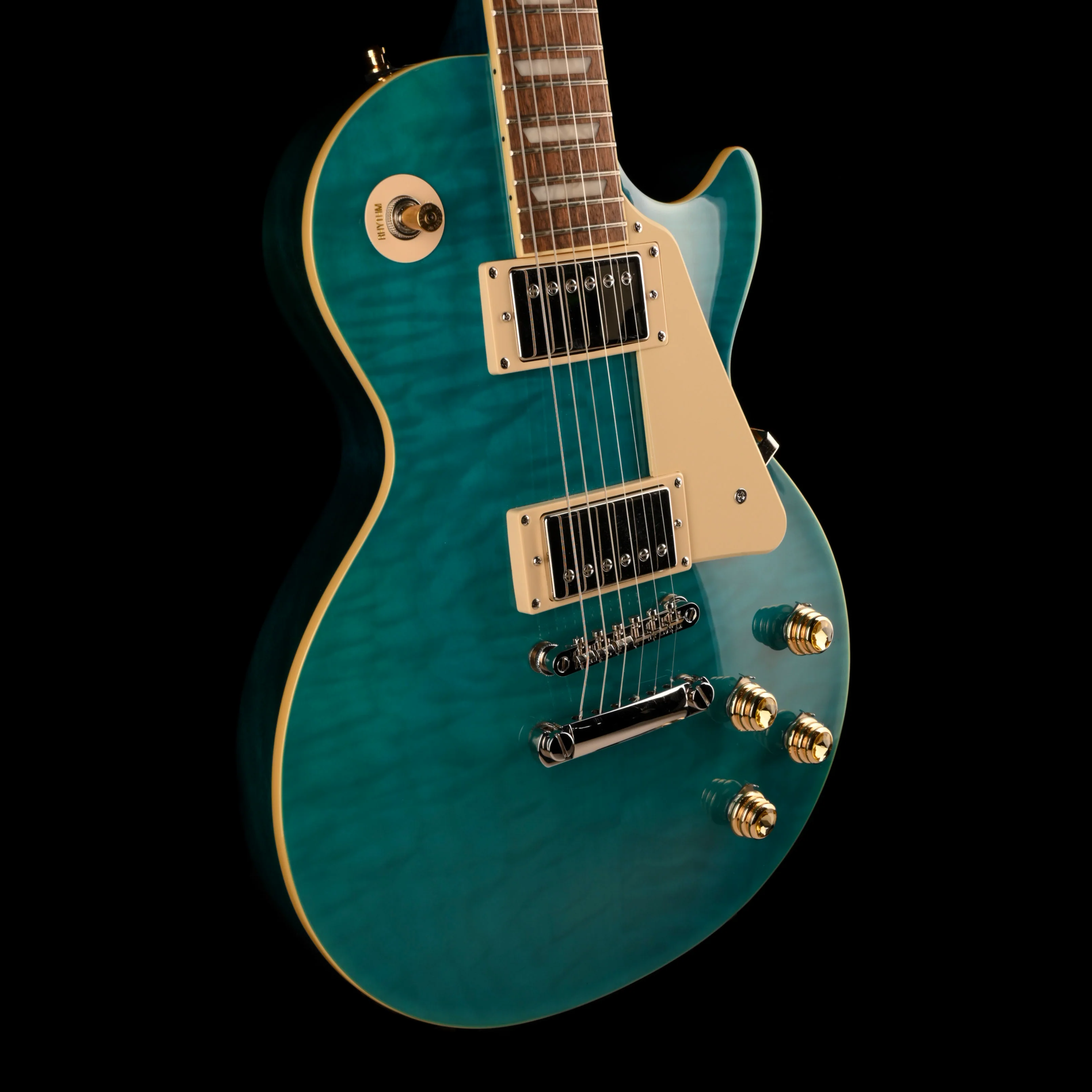 Pre Owned Epiphone Les Paul ‘60s Quilt Top Trans Blue With Gig Bag - Image 7