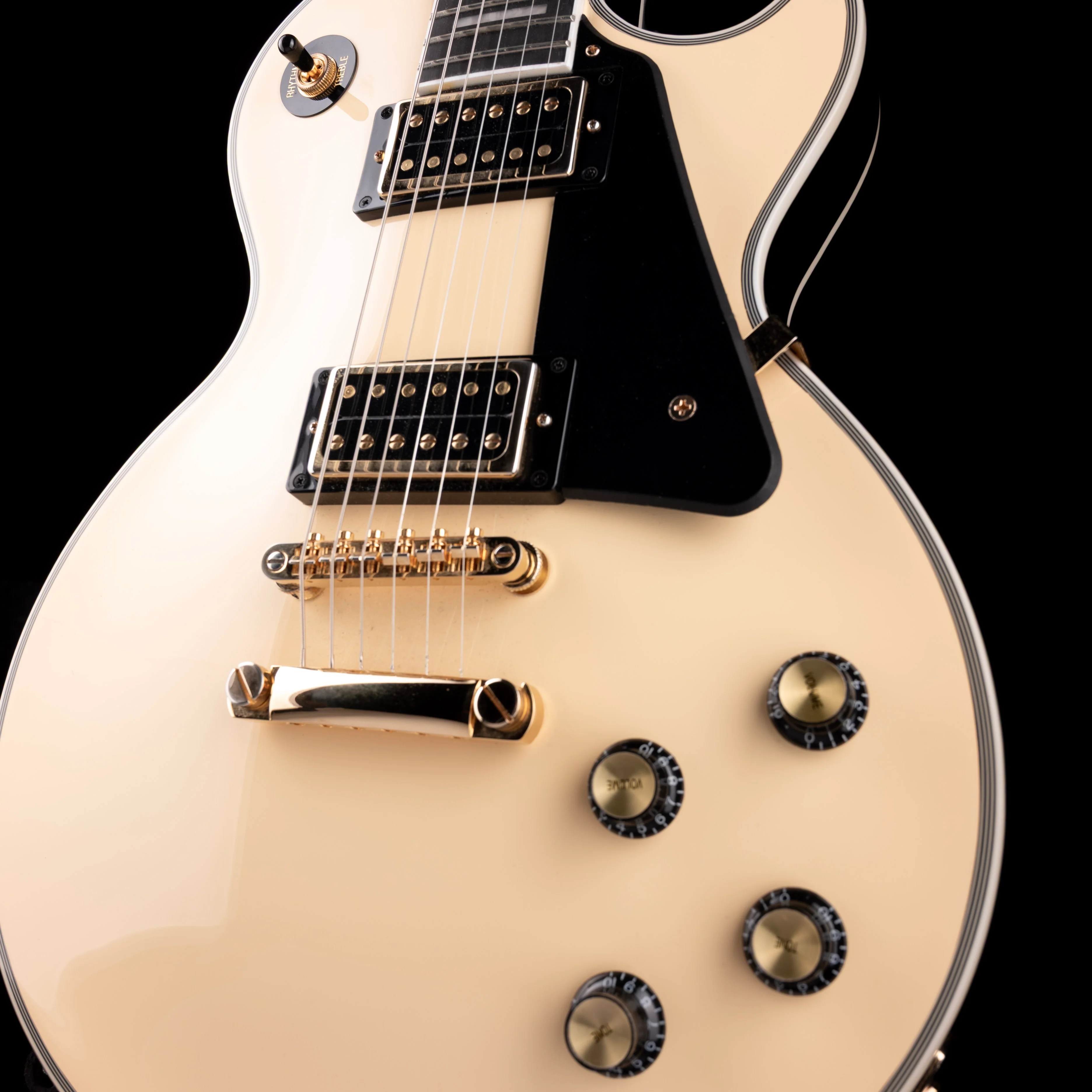 Pre Owned Epiphone Les Paul Custom Blackback Antique Ivory - Image 5