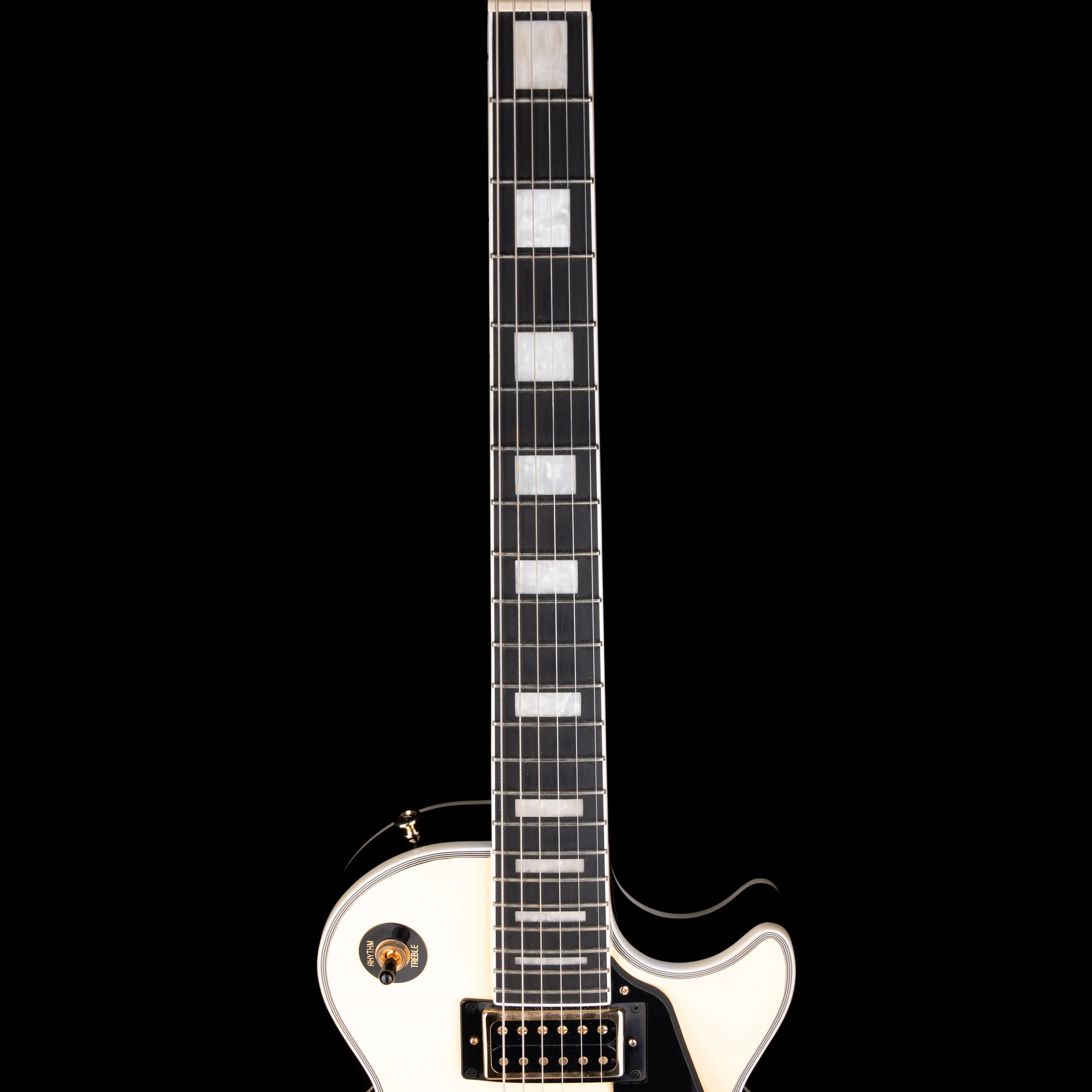 Pre Owned Epiphone Les Paul Custom Blackback Antique Ivory - Image 7