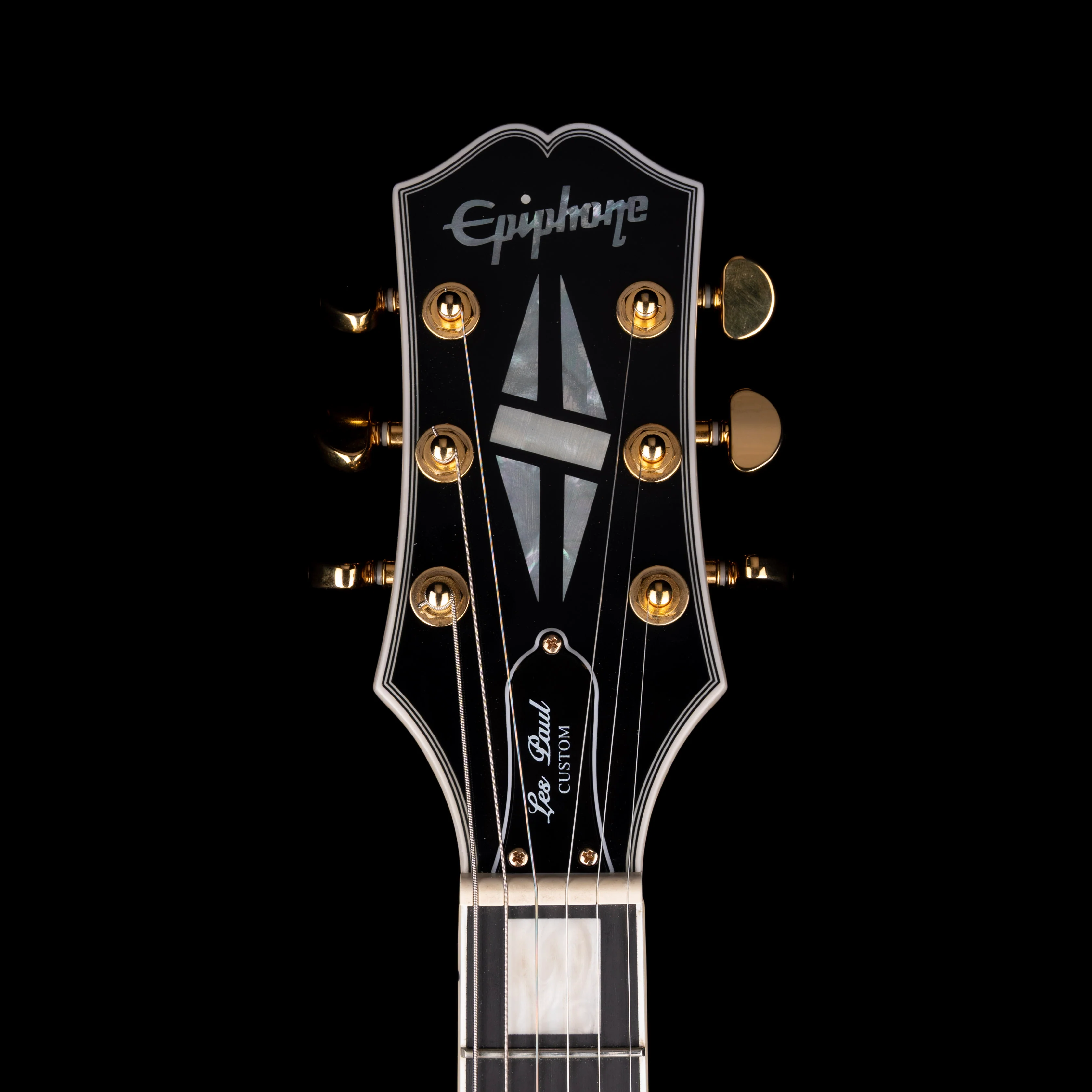 Pre Owned Epiphone Les Paul Custom Blackback Antique Ivory - Image 8