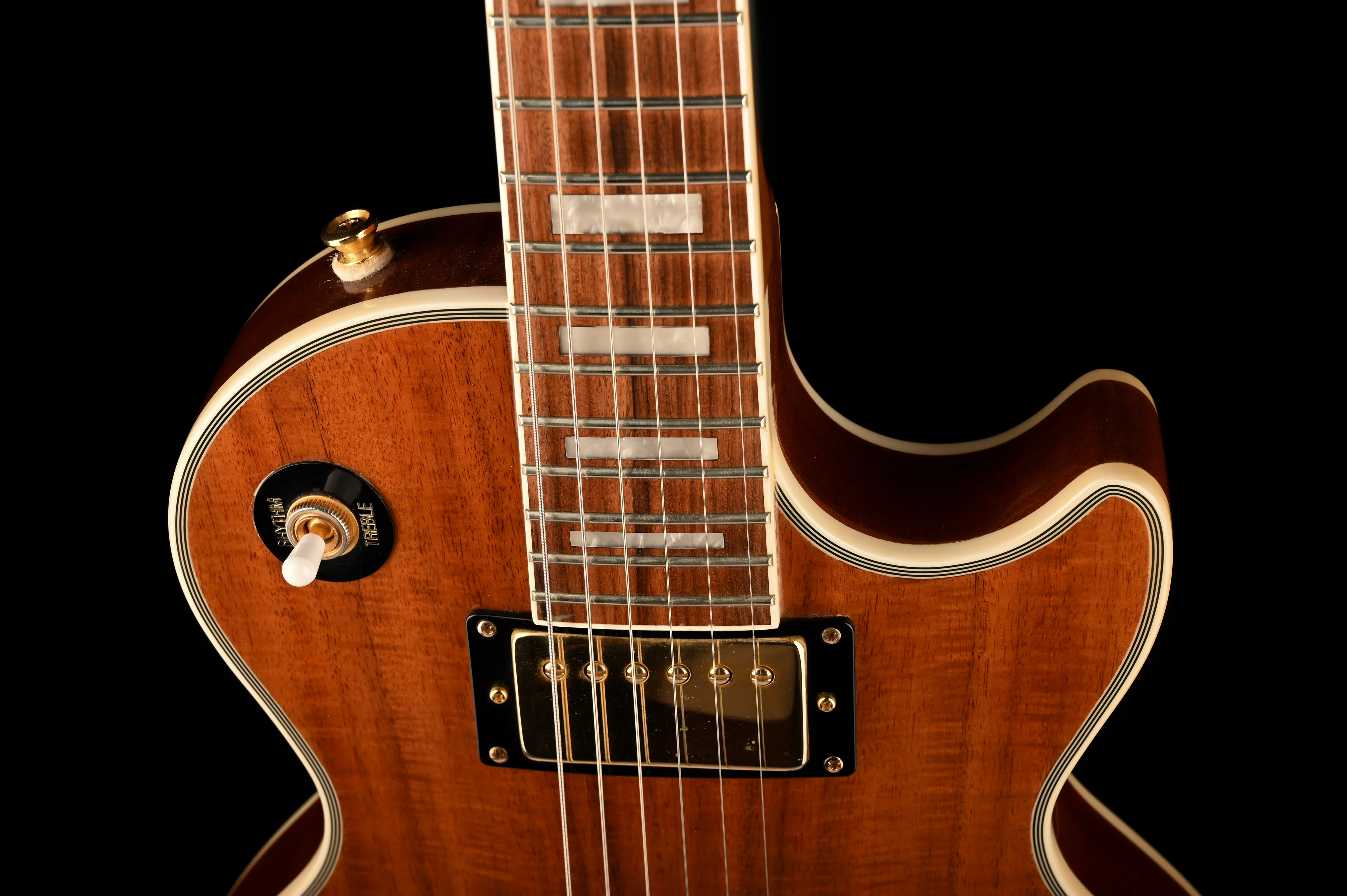 Pre Owned Epiphone Limited Les Paul Custom Pro Koa - Image 3