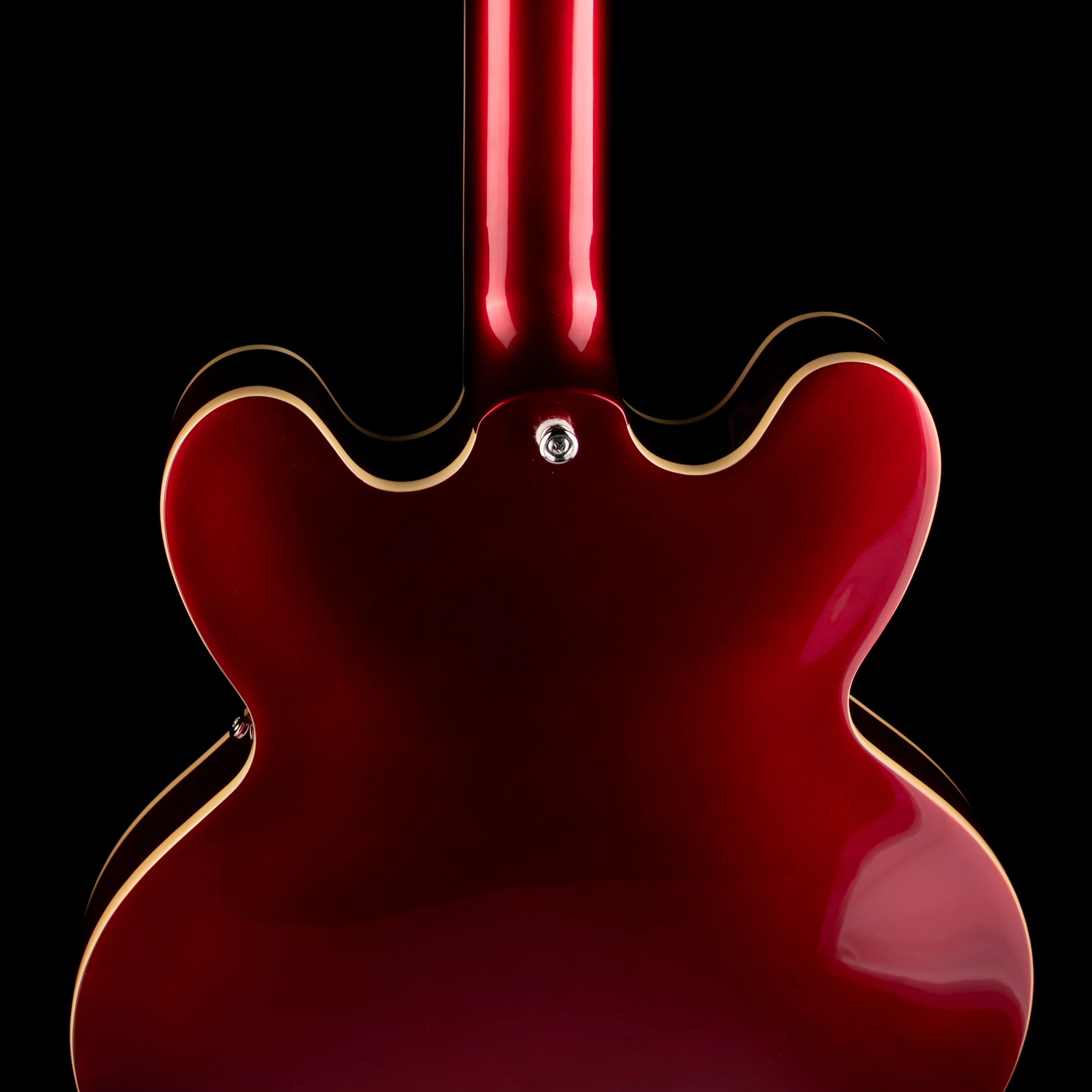Pre Owned Epiphone Riviera Semi-Hollow Sparkling Burgundy With Gig Bag - Image 11