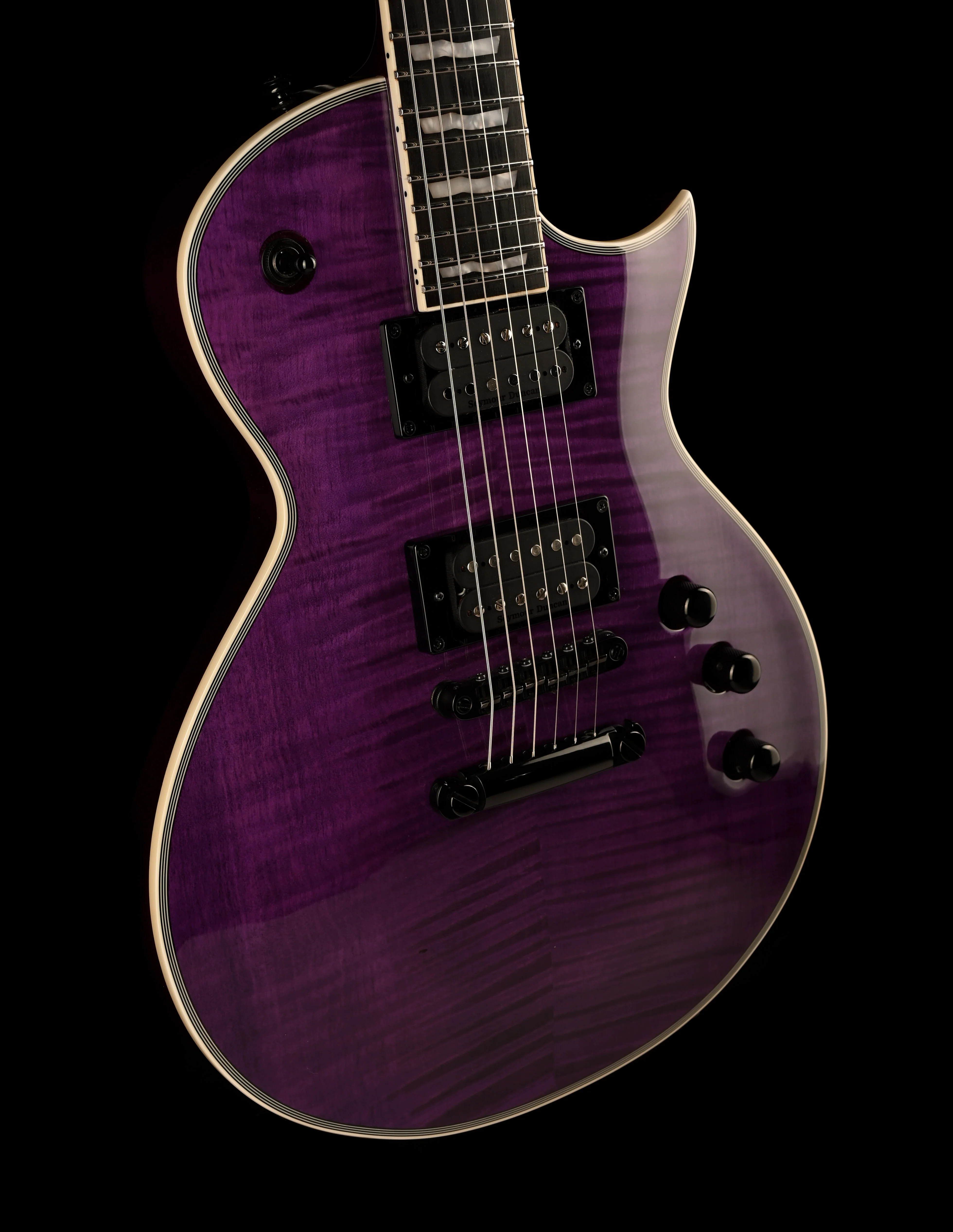 Pre Owned ESP Deluxe LTD EC-1000 Electric Guitar Trans Purple With OHSC - Image 10