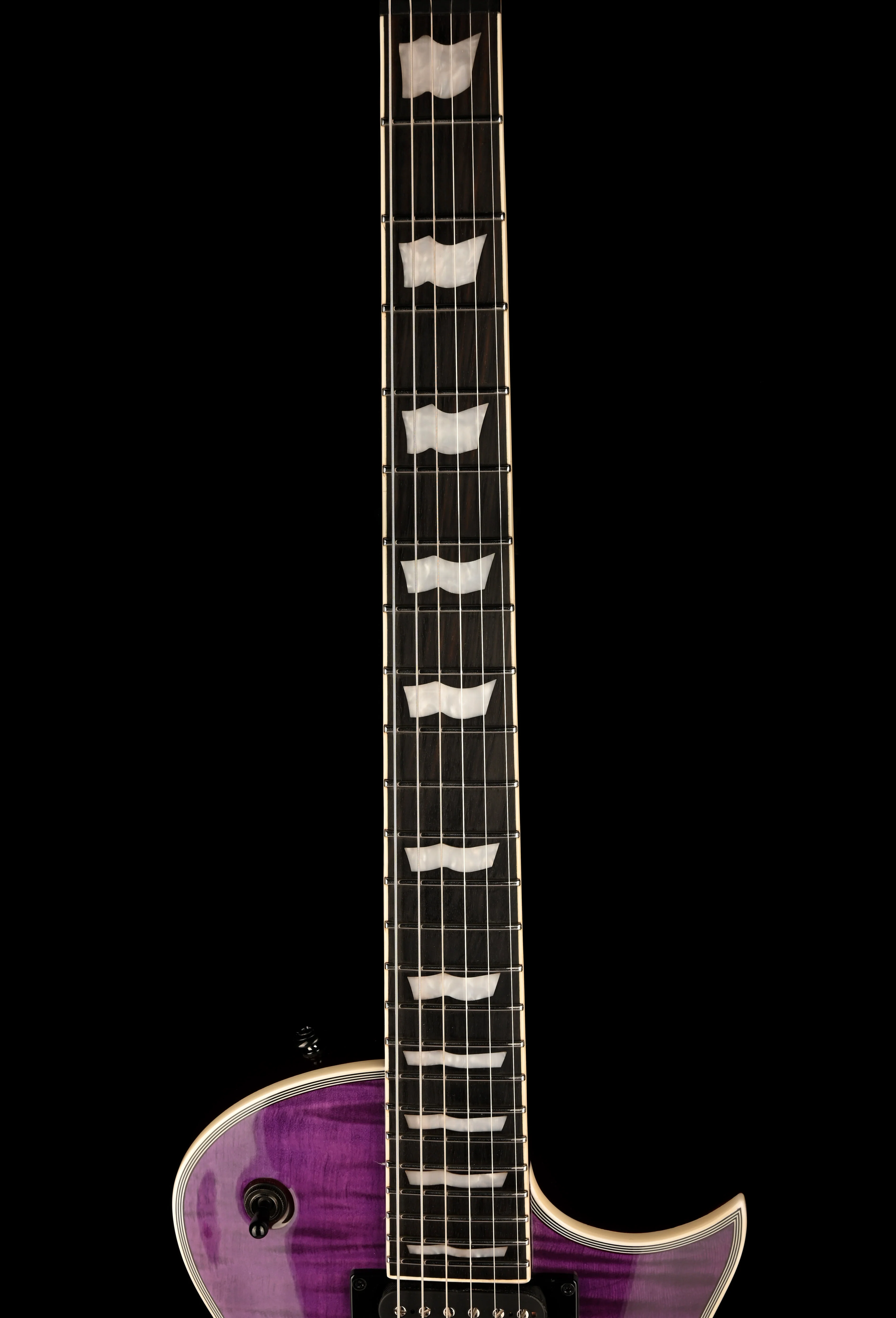 Pre Owned ESP Deluxe LTD EC-1000 Electric Guitar Trans Purple With OHSC - Image 11