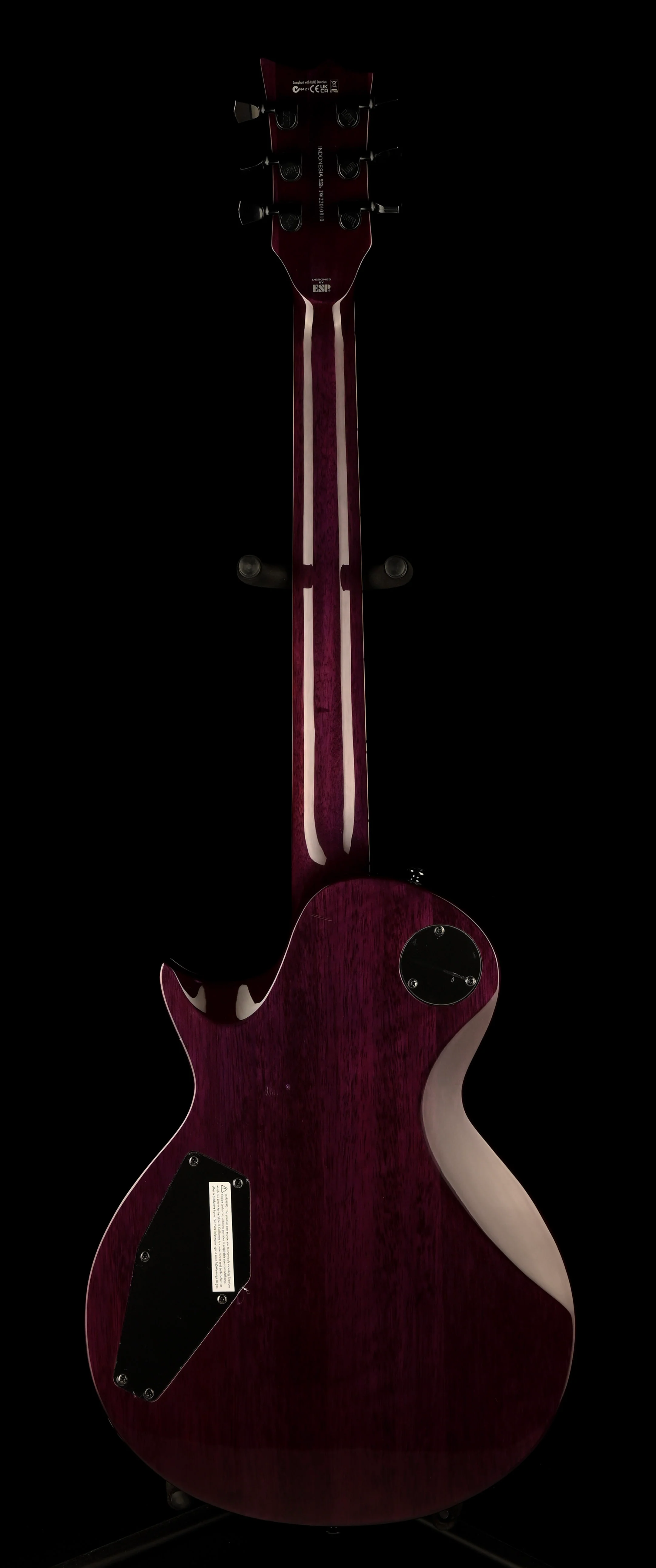Pre Owned ESP Deluxe LTD EC-1000 Electric Guitar Trans Purple With OHSC - Image 13