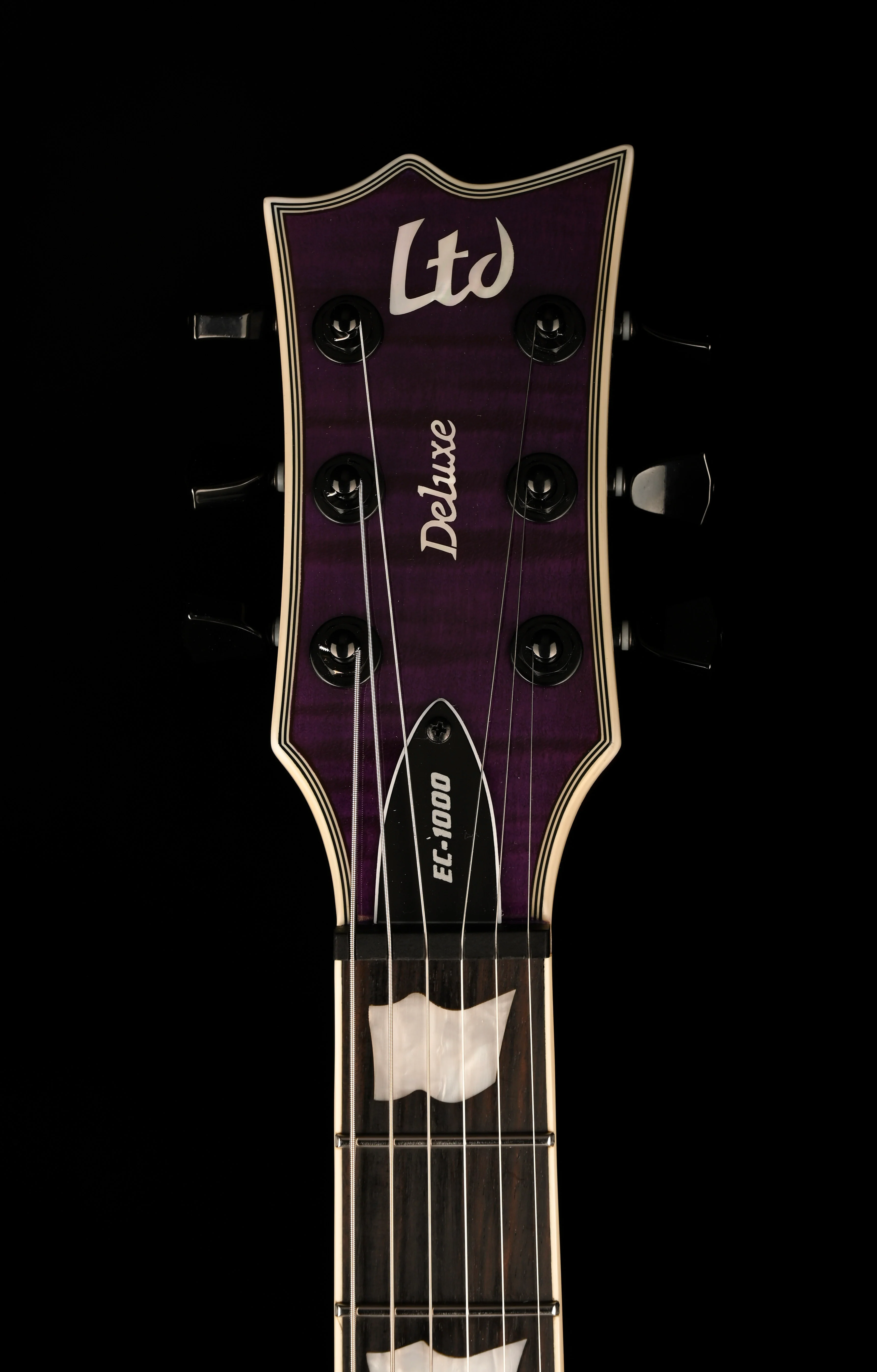 Pre Owned ESP Deluxe LTD EC-1000 Electric Guitar Trans Purple With OHSC - Image 17