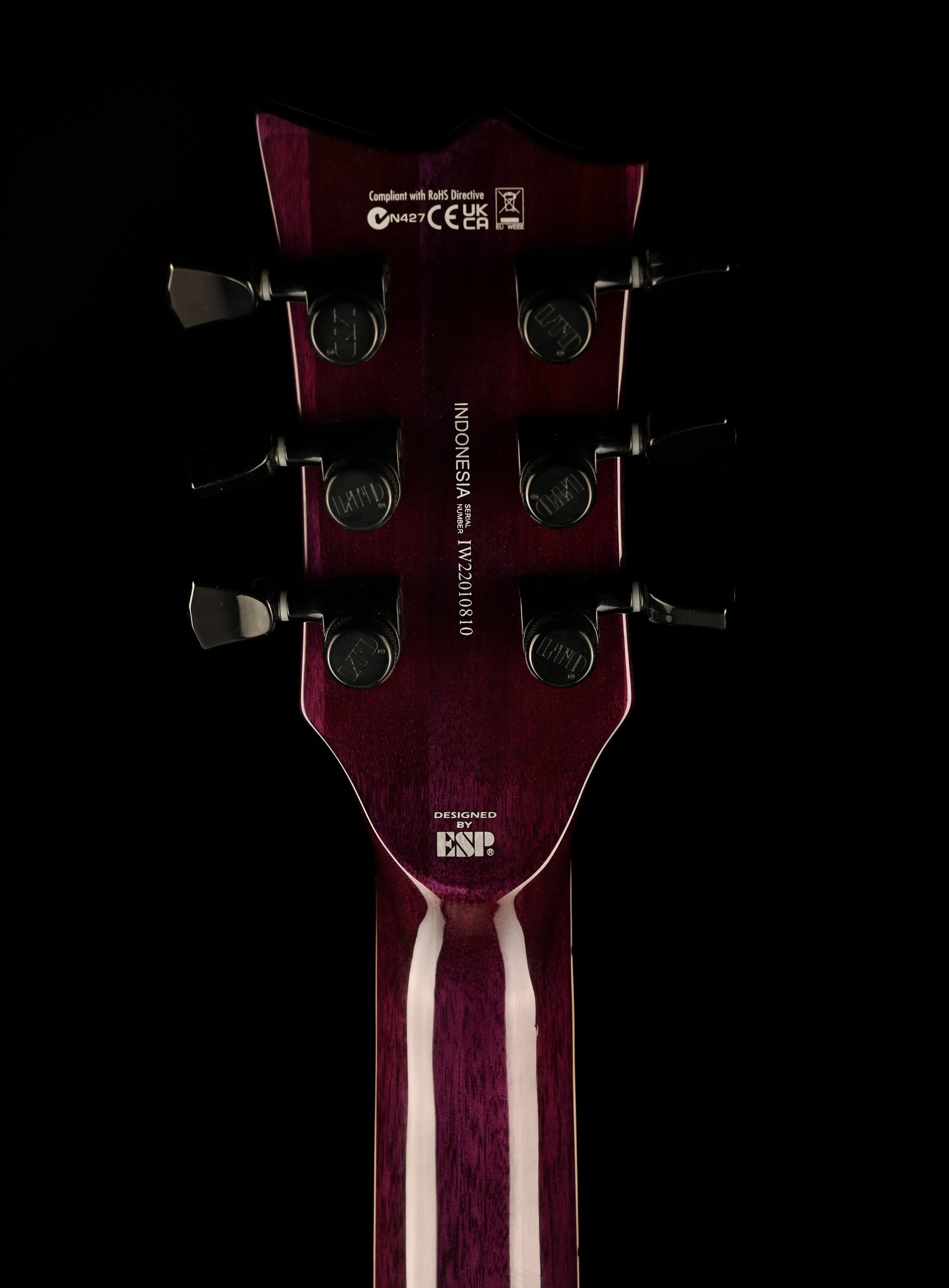 Pre Owned ESP Deluxe LTD EC-1000 Electric Guitar Trans Purple With OHSC - Image 18