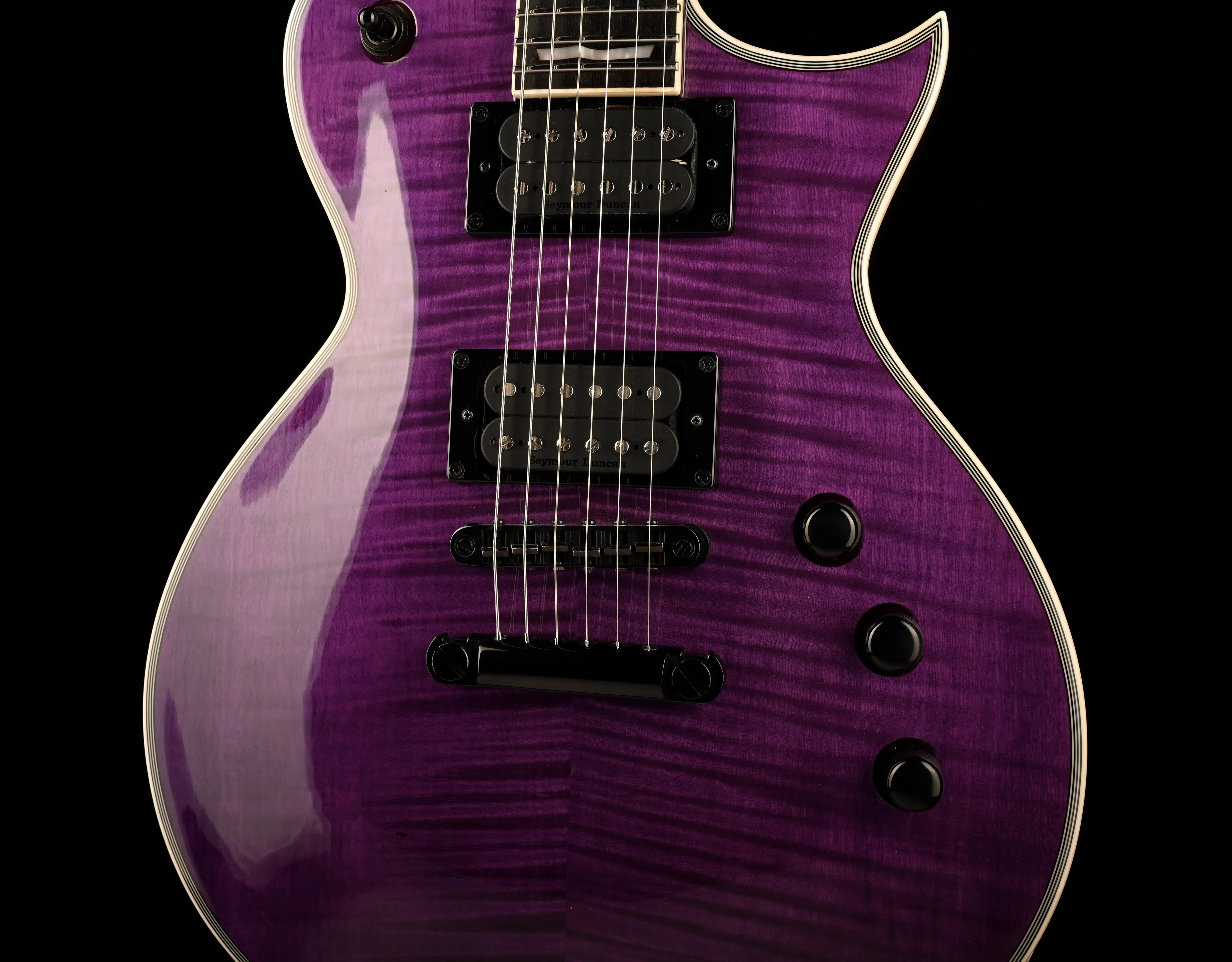 Pre Owned ESP Deluxe LTD EC-1000 Electric Guitar Trans Purple With OHSC - Image 6