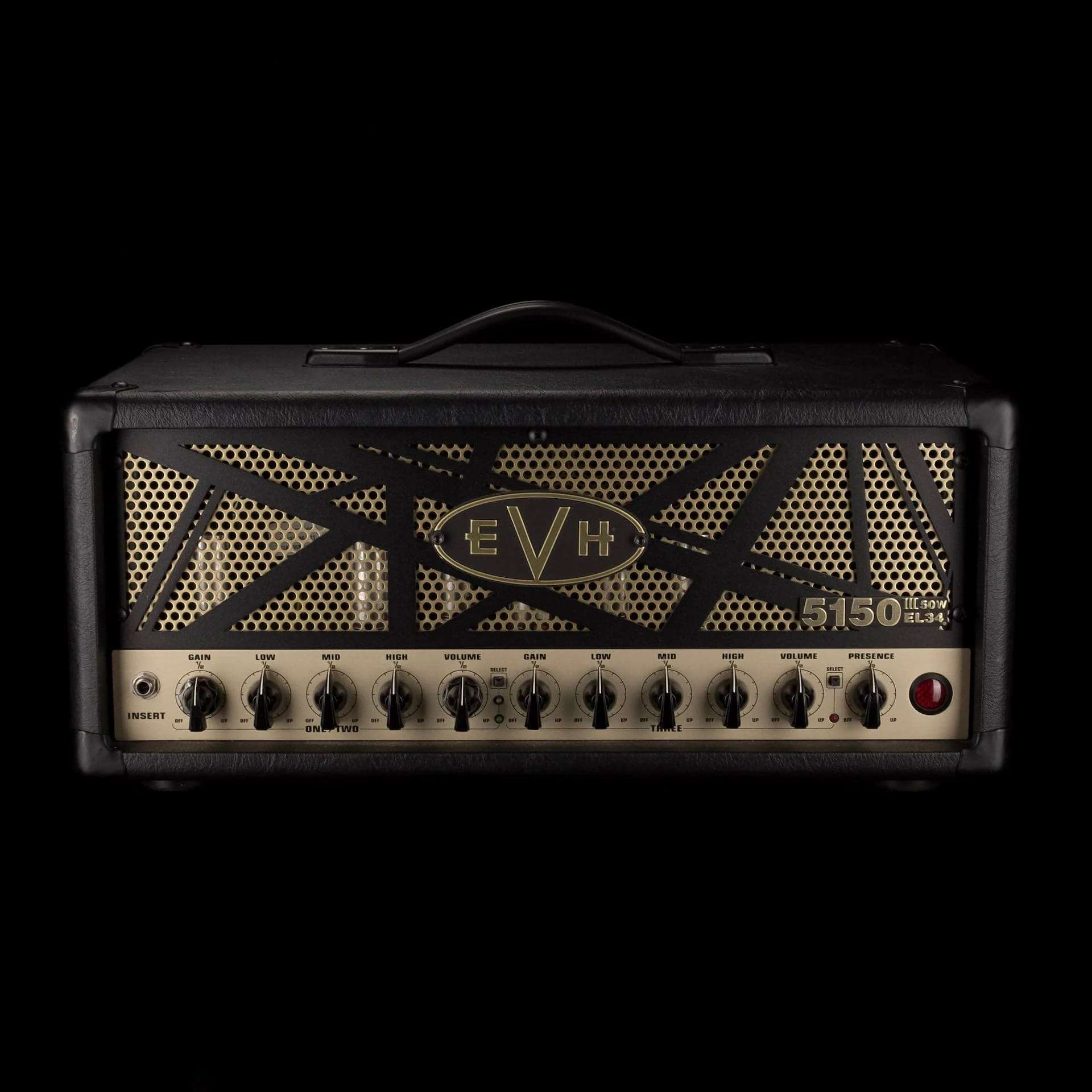 Pre Owned EVH 5150 III EL34 Black C137 Mod Guitar Amp Head with Footswitch and Cover