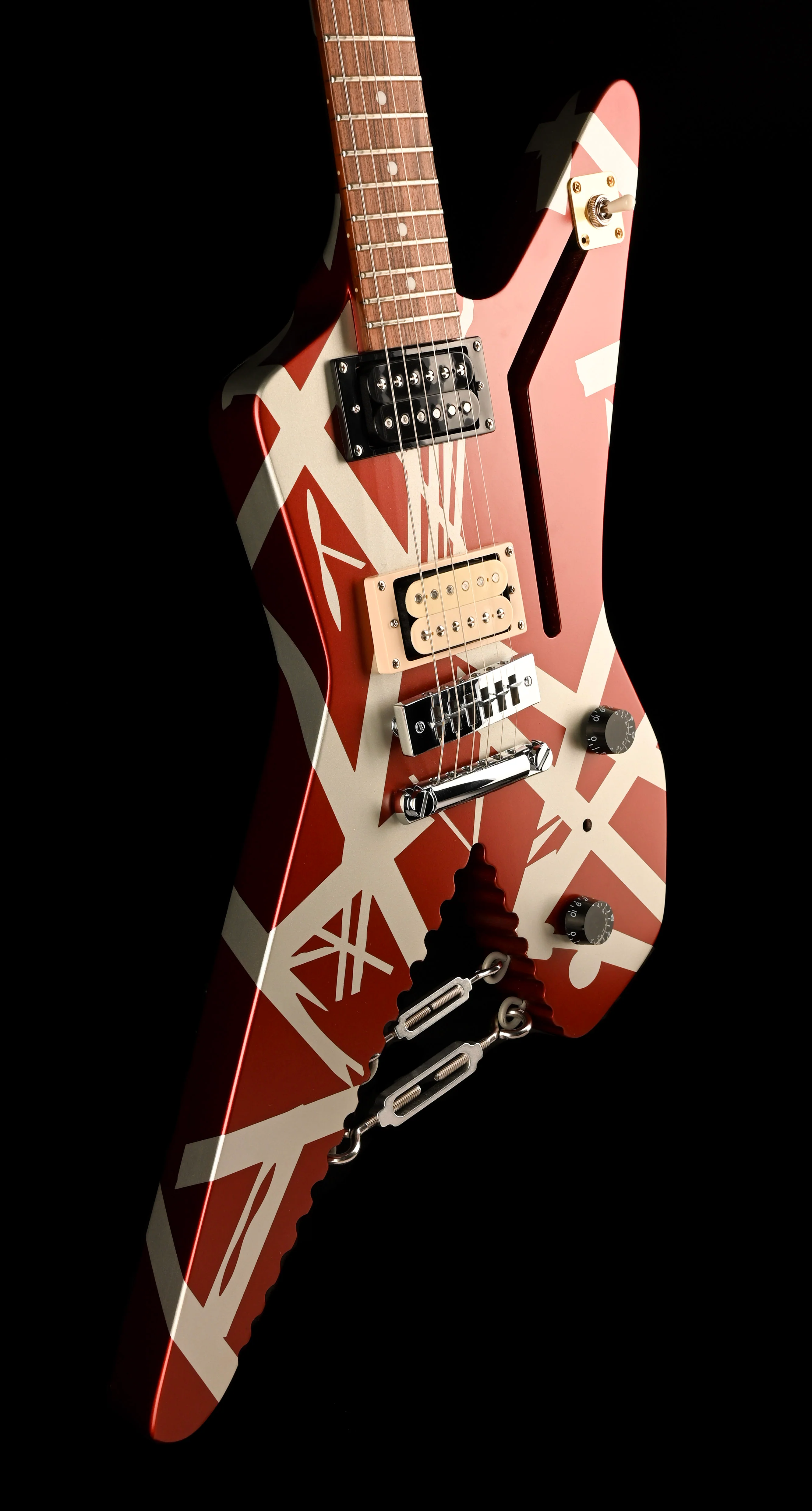 Pre Owned EVH Shark Destroyer Red Stripe With Case - Image 10
