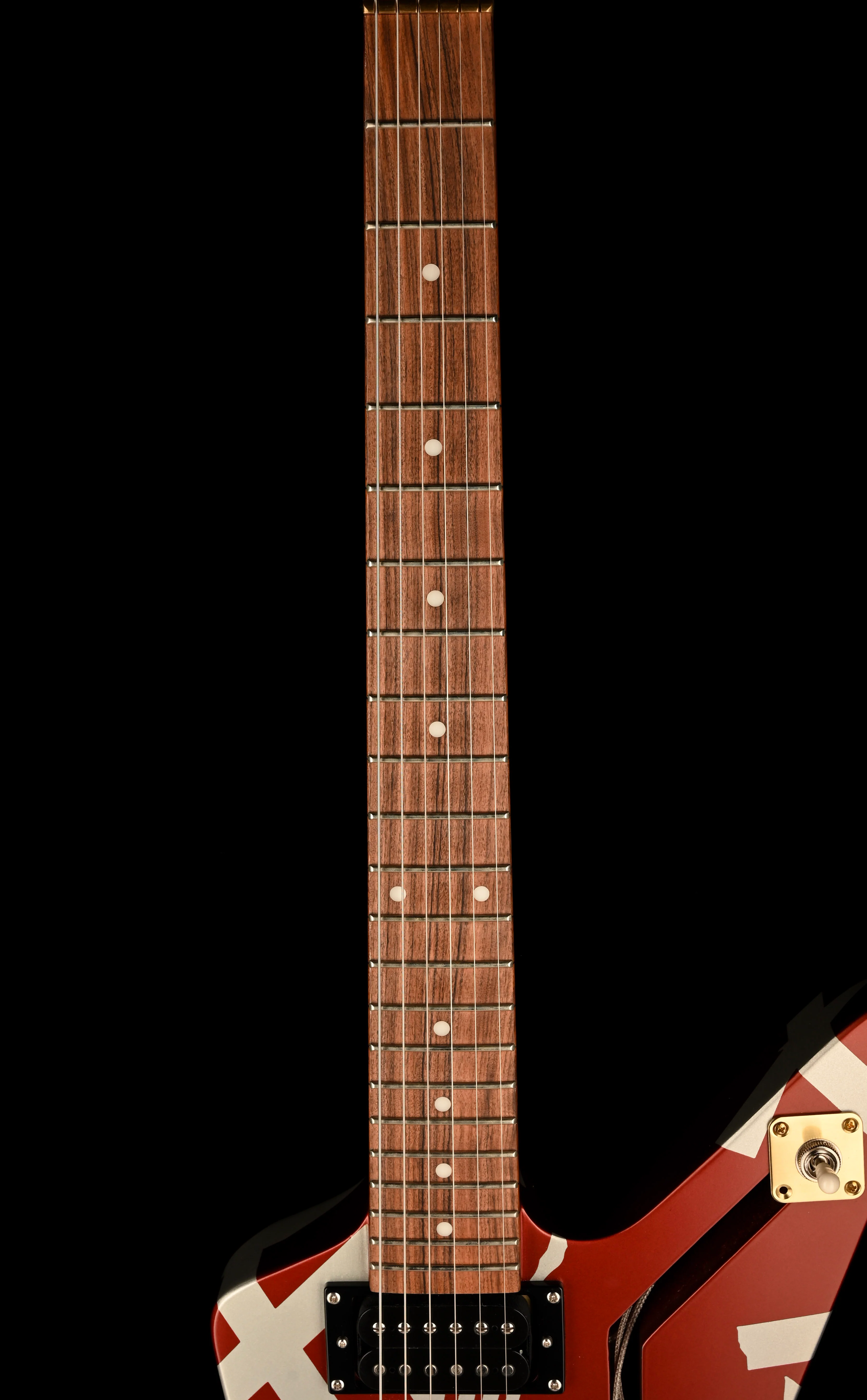Pre Owned EVH Shark Destroyer Red Stripe With Case - Image 11