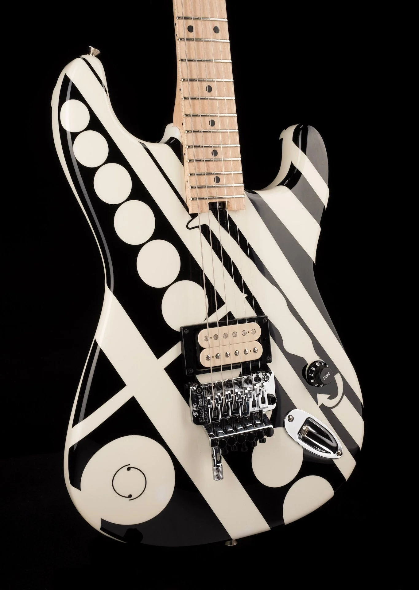 Pre Owned EVH Striped Series Crop Circles Electric Guitar - Image 11