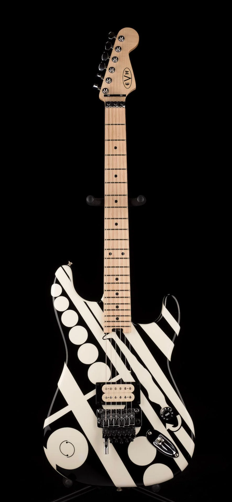 Pre Owned EVH Striped Series Crop Circles Electric Guitar - Image 2