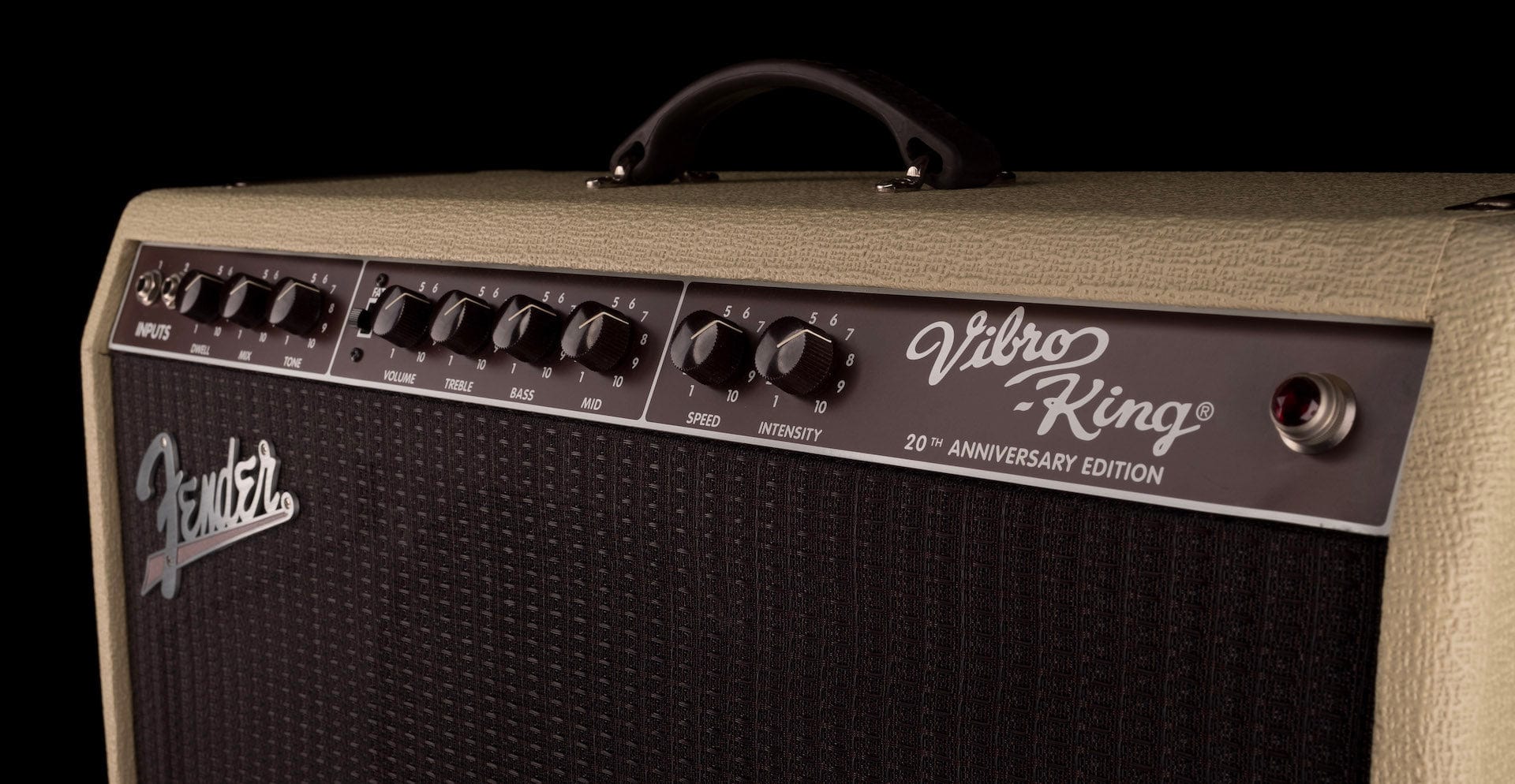 Pre Owned 2013 Fender 20th Anniversary Edition Vibro-King Blonde Guitar Amp Combo - Image 4