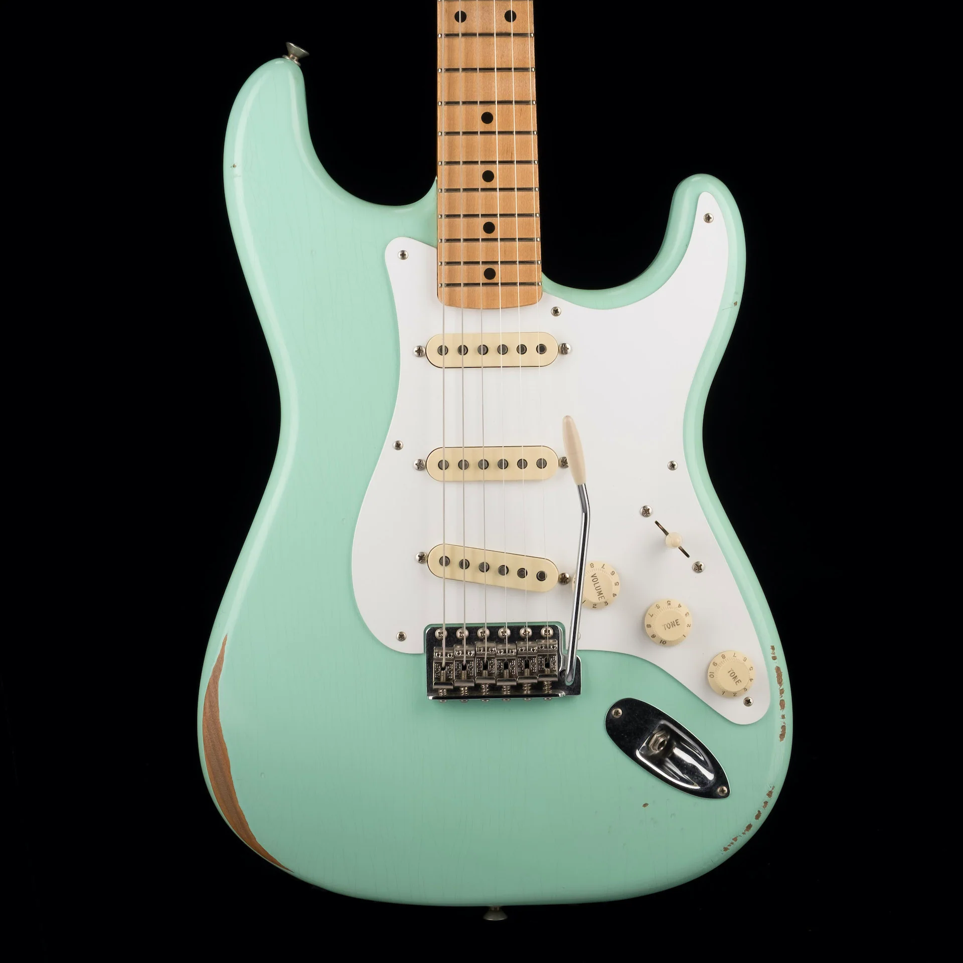 Pre Owned Fender Vintera Road Worn 50s Stratocaster Surf Green With Gig Bag