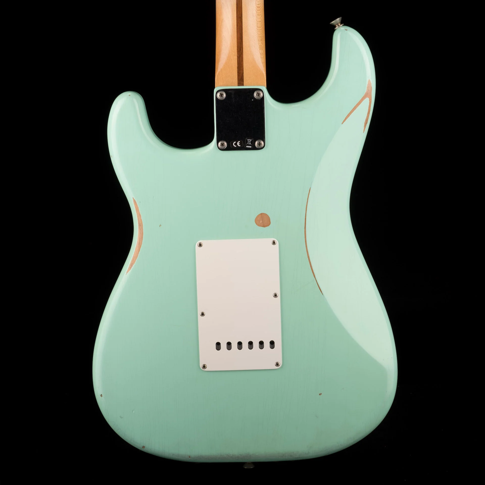 Pre Owned Fender Vintera Road Worn 50s Stratocaster Surf Green With Gig Bag - Image 12